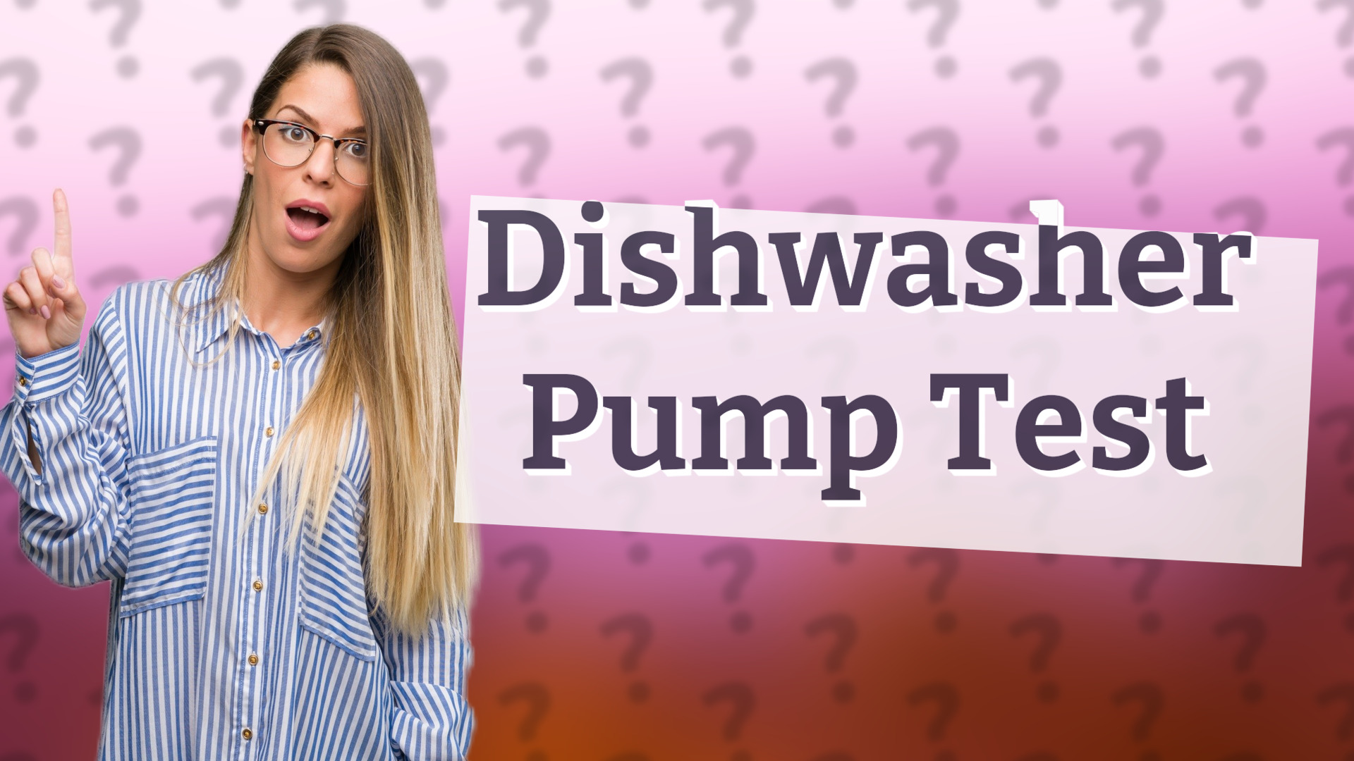 Dishwasher Pump Test