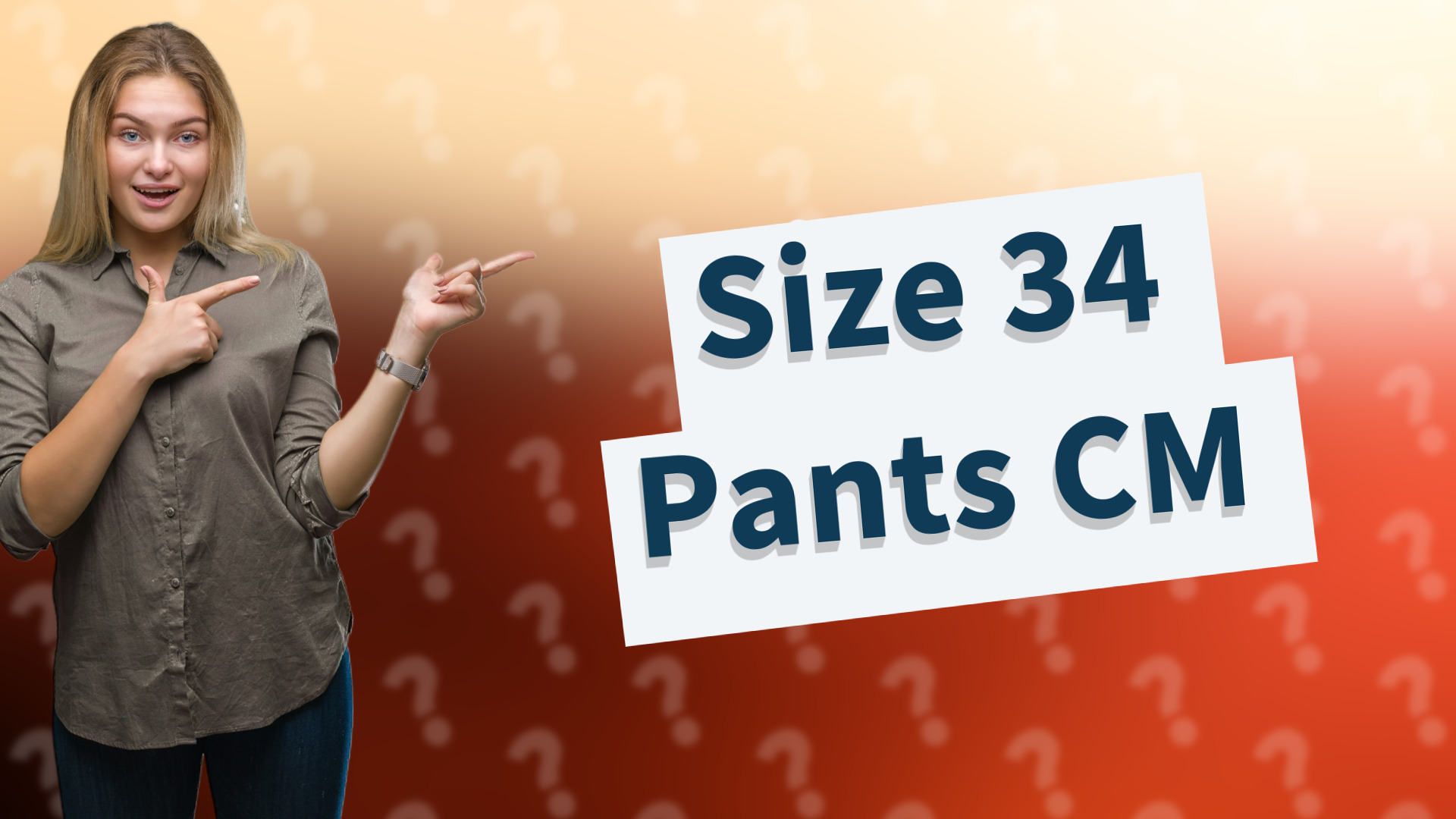 Size 34 Pants CM