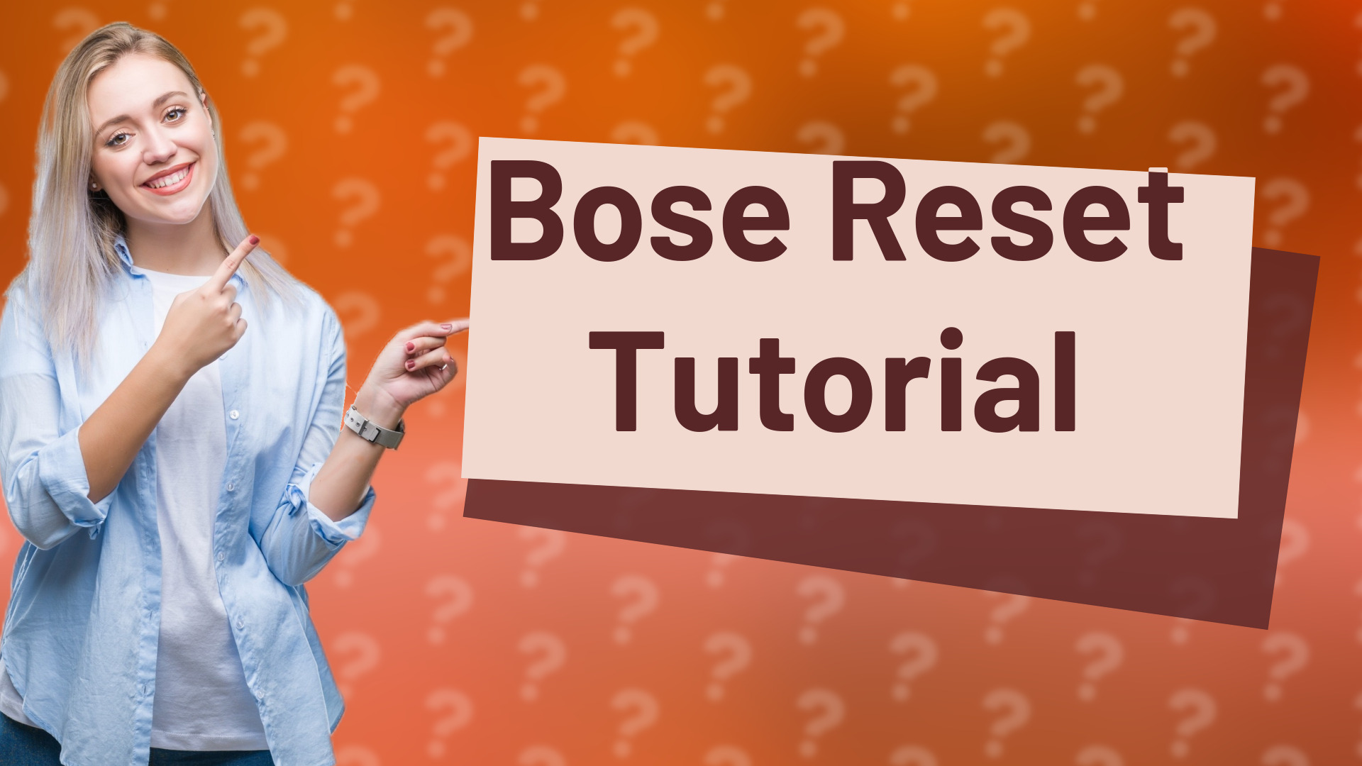 Bose Reset Tutorial