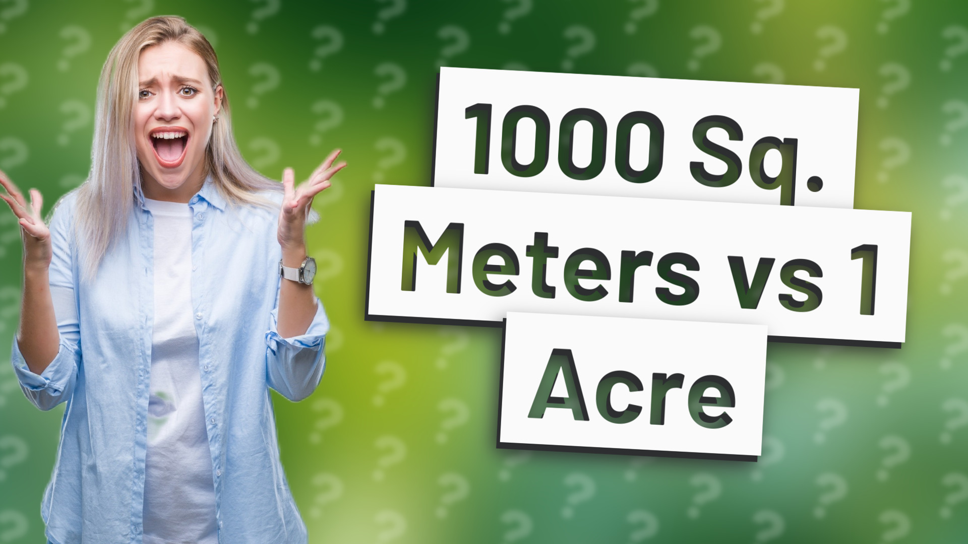 1000 Sq. Meters vs 1 Acre