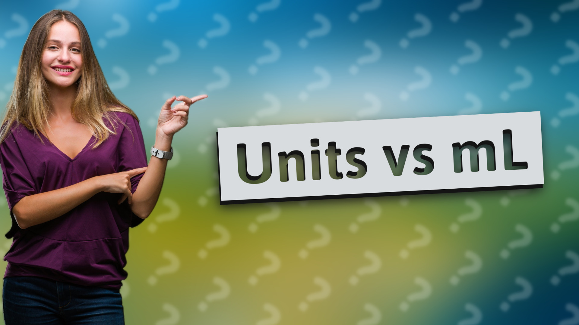 Units vs mL