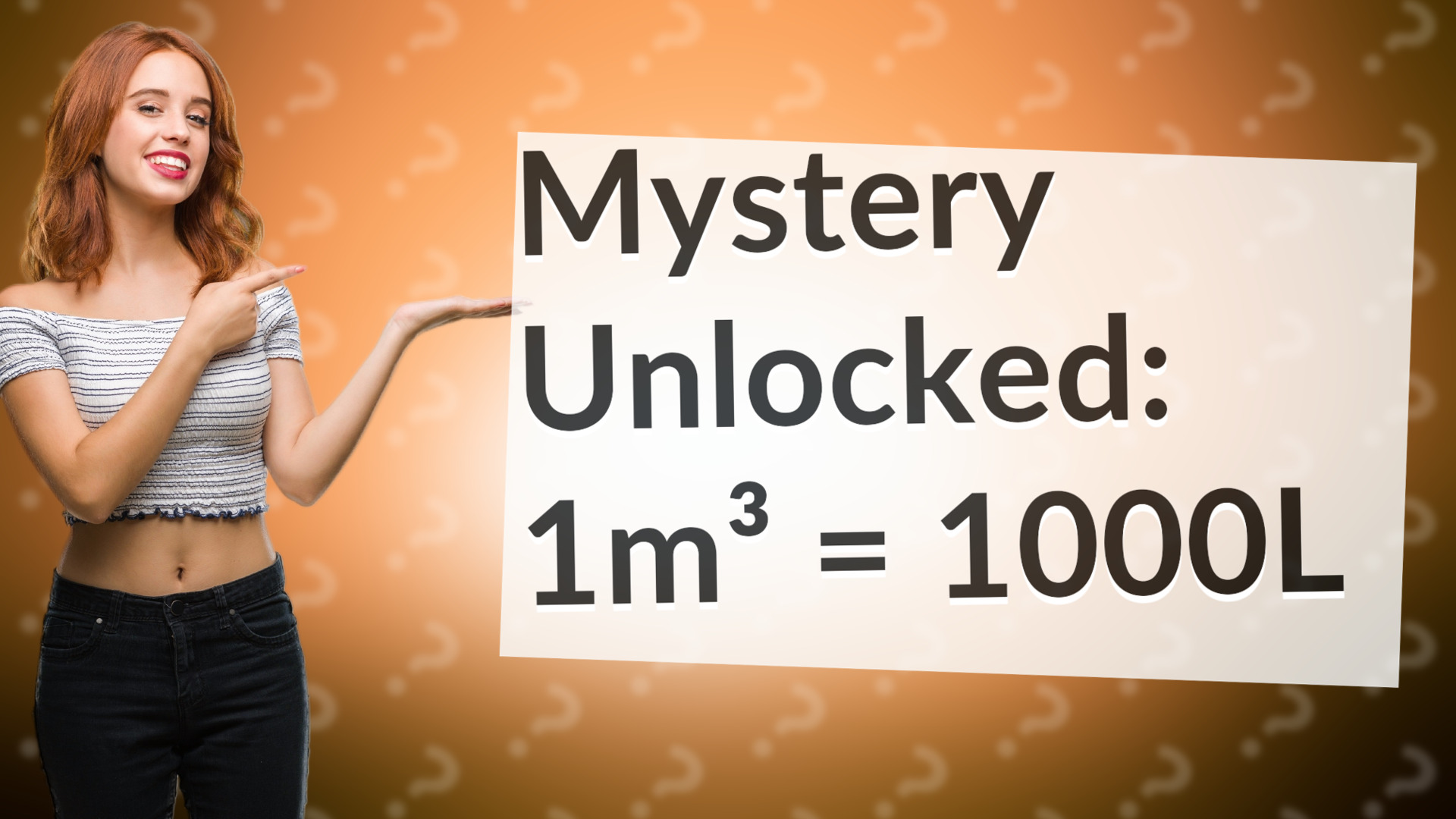 Mystery Unlocked: 1m³ = 1000L
