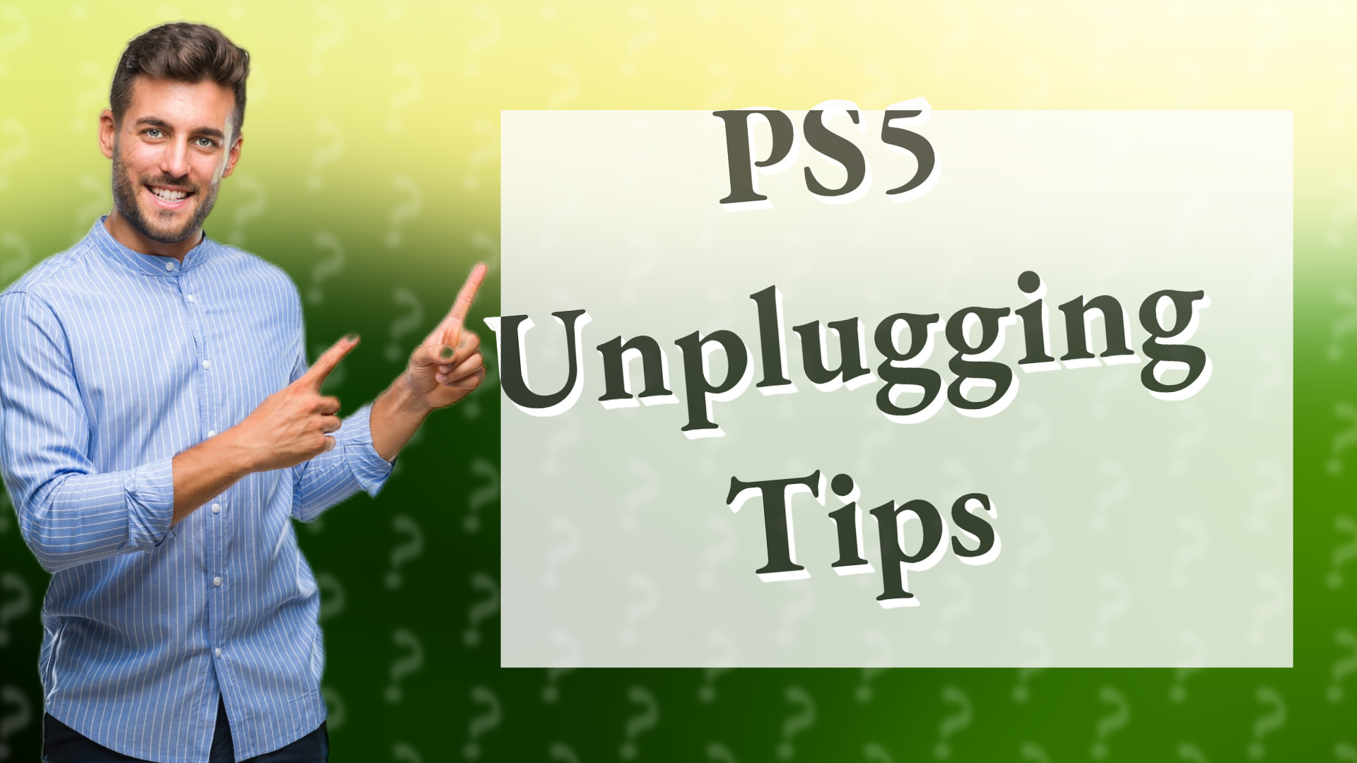 PS5 Unplugging Tips
