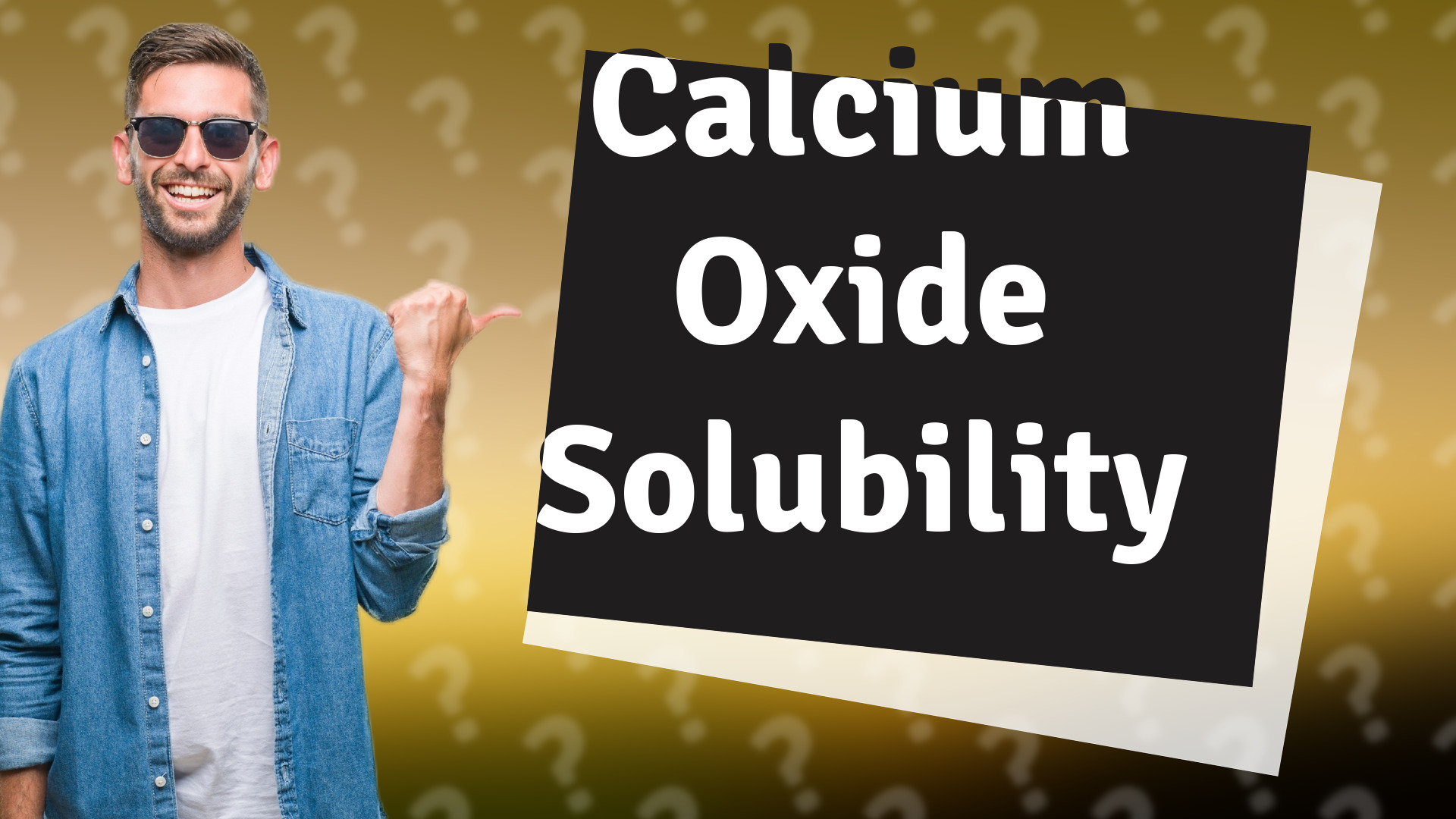 Calcium Oxide Solubility