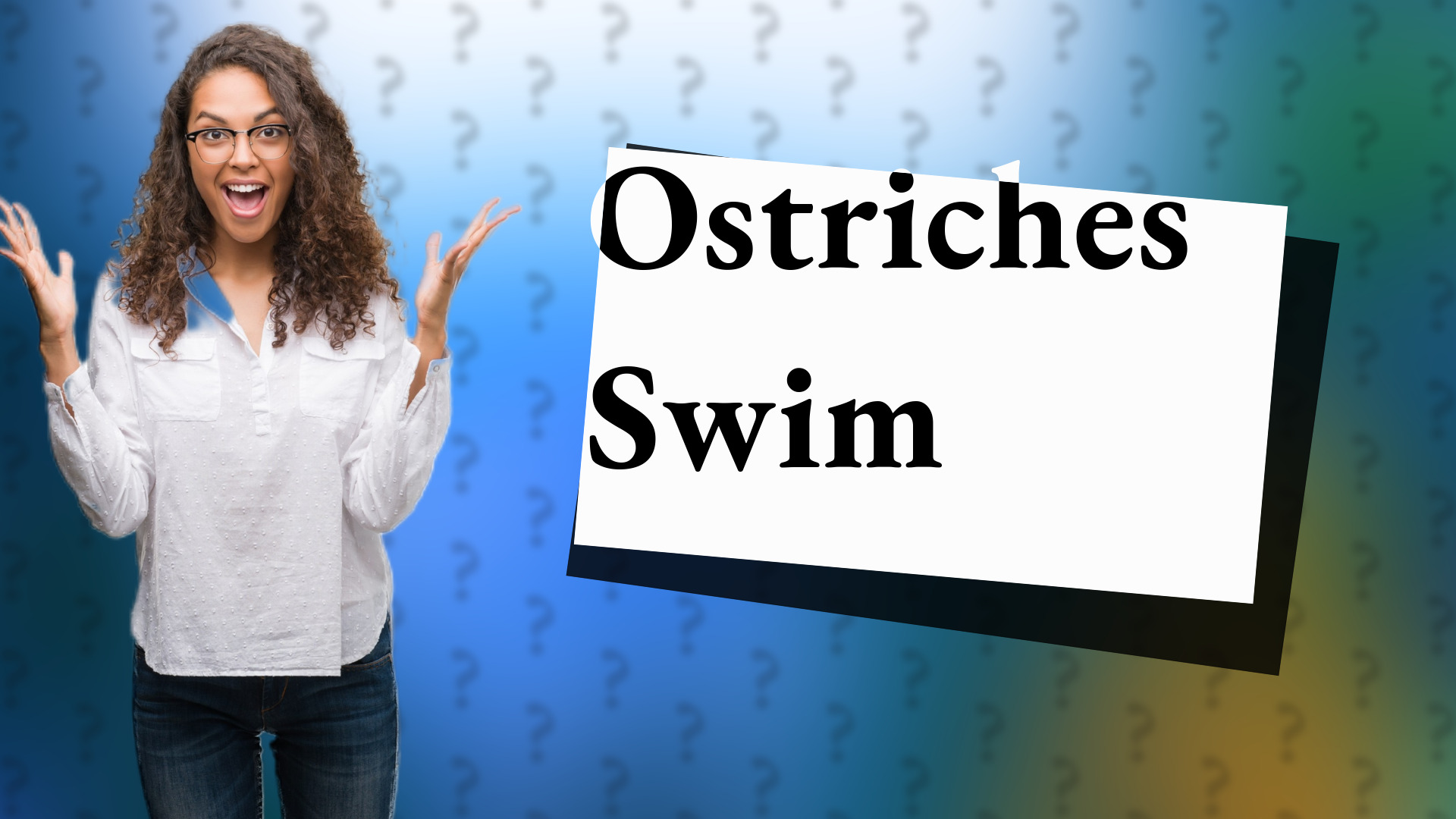 Ostriches Swim