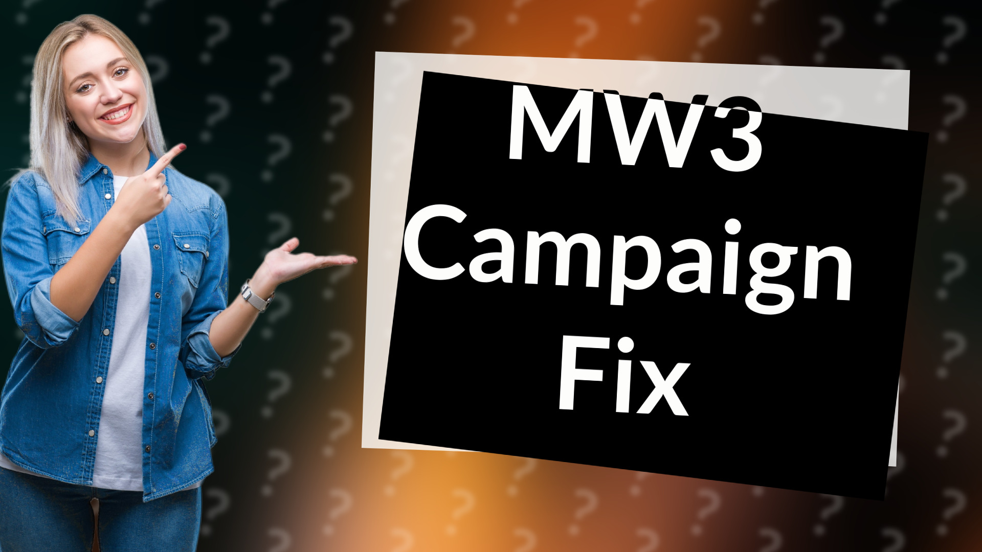 MW3 Campaign Fix