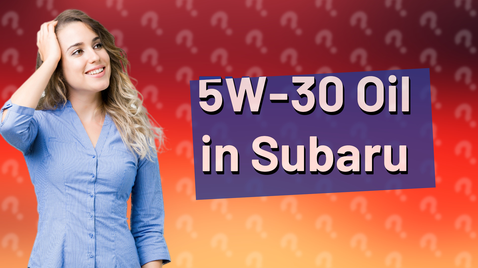 5W-30 Oil in Subaru