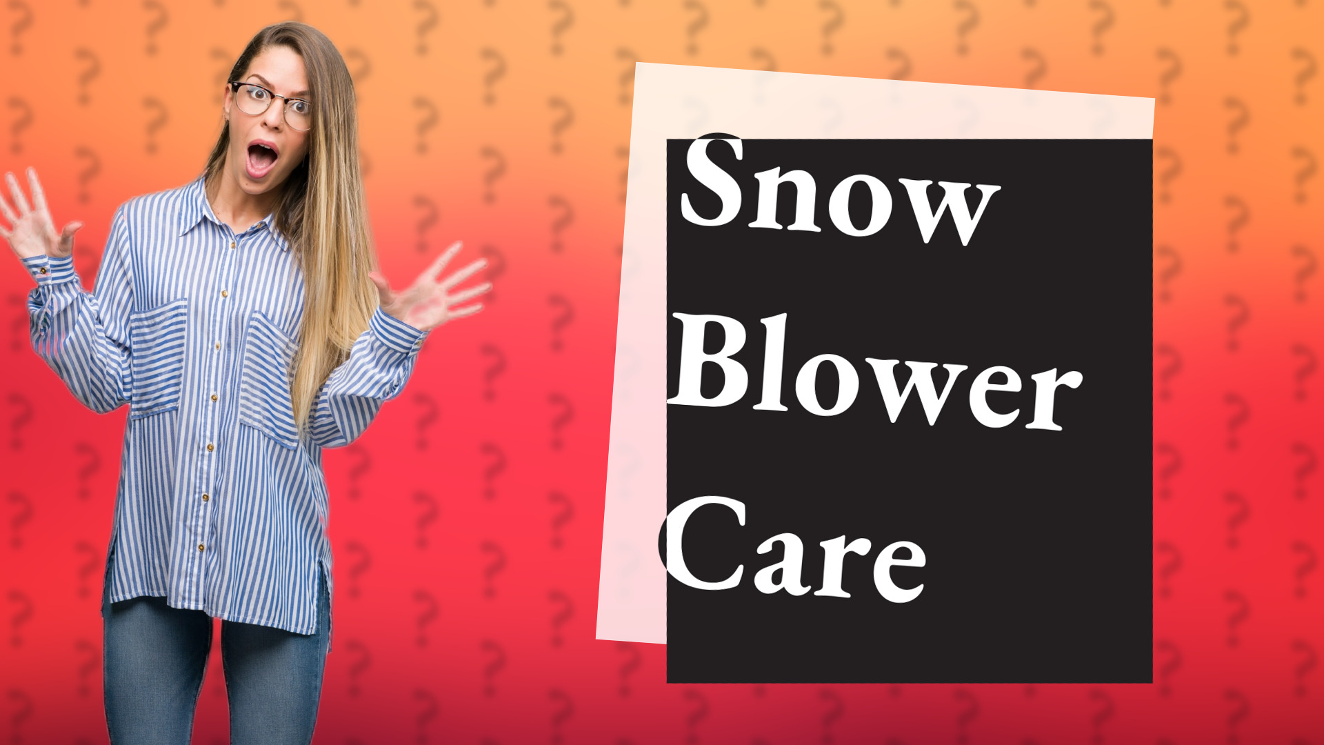 Snow Blower Care