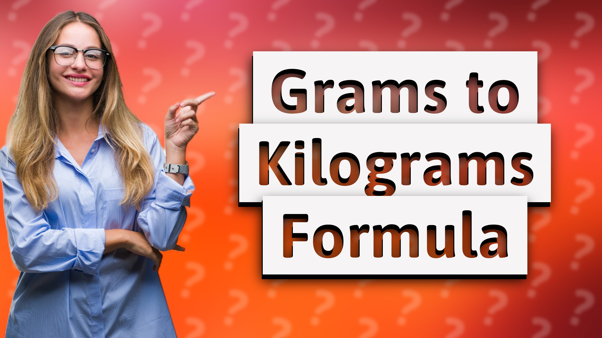 Grams to Kilograms Formula