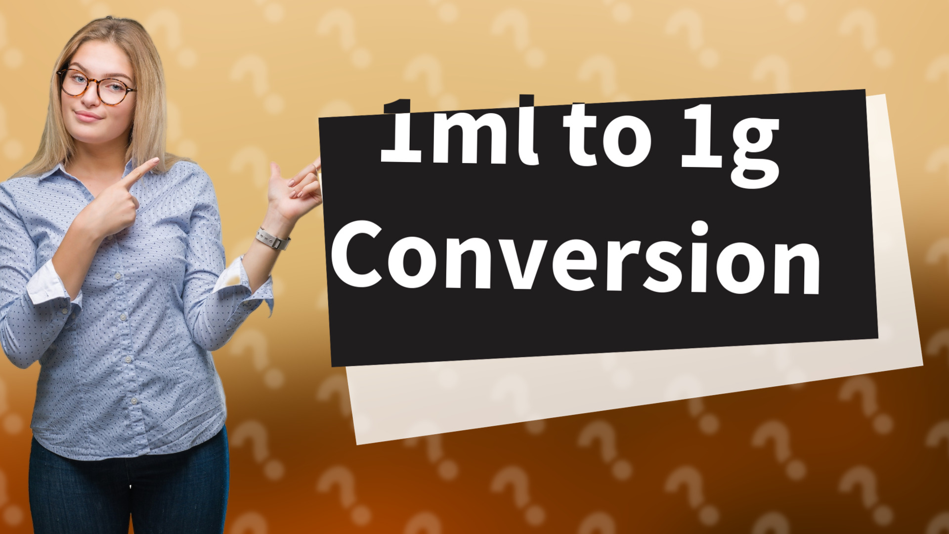 1ml to 1g Conversion