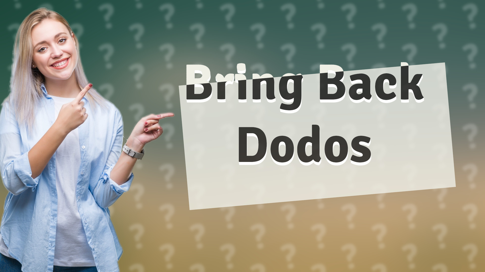 Bring Back Dodos