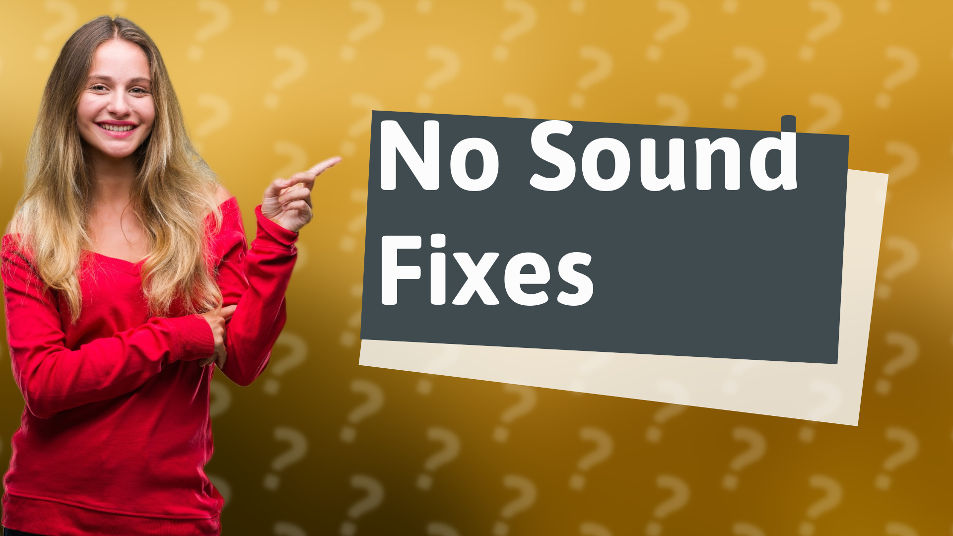 No Sound Fixes
