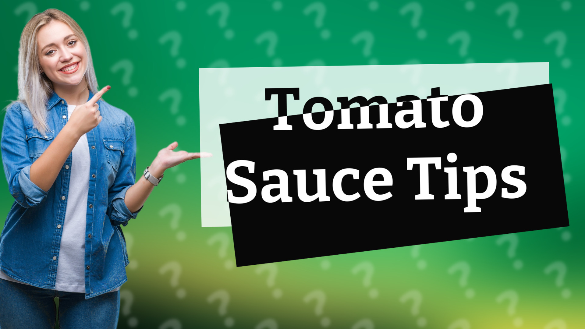 Tomato Sauce Tips
