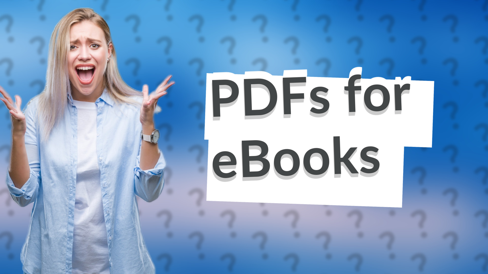 PDFs for eBooks