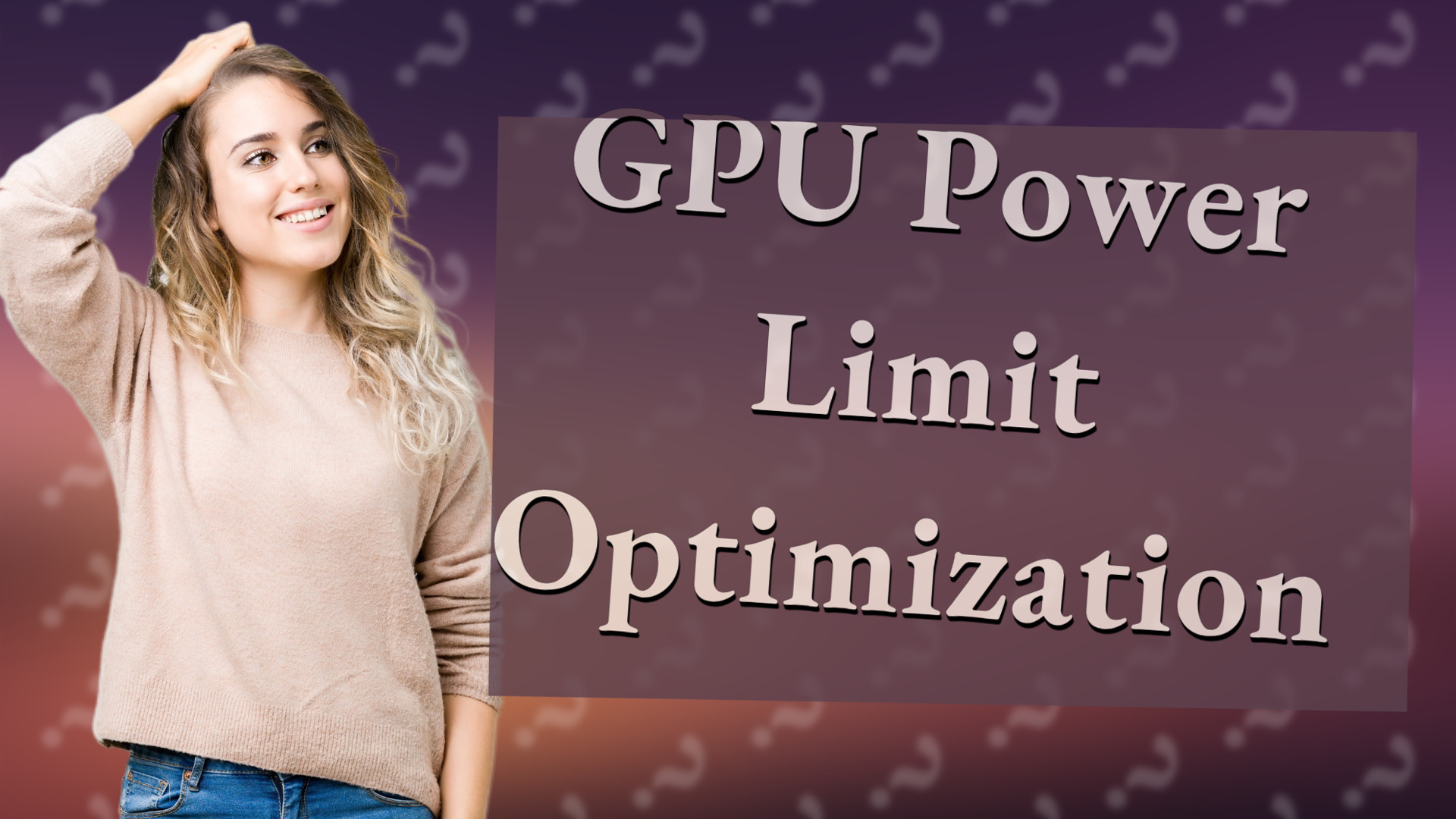 GPU Power Limit Optimization