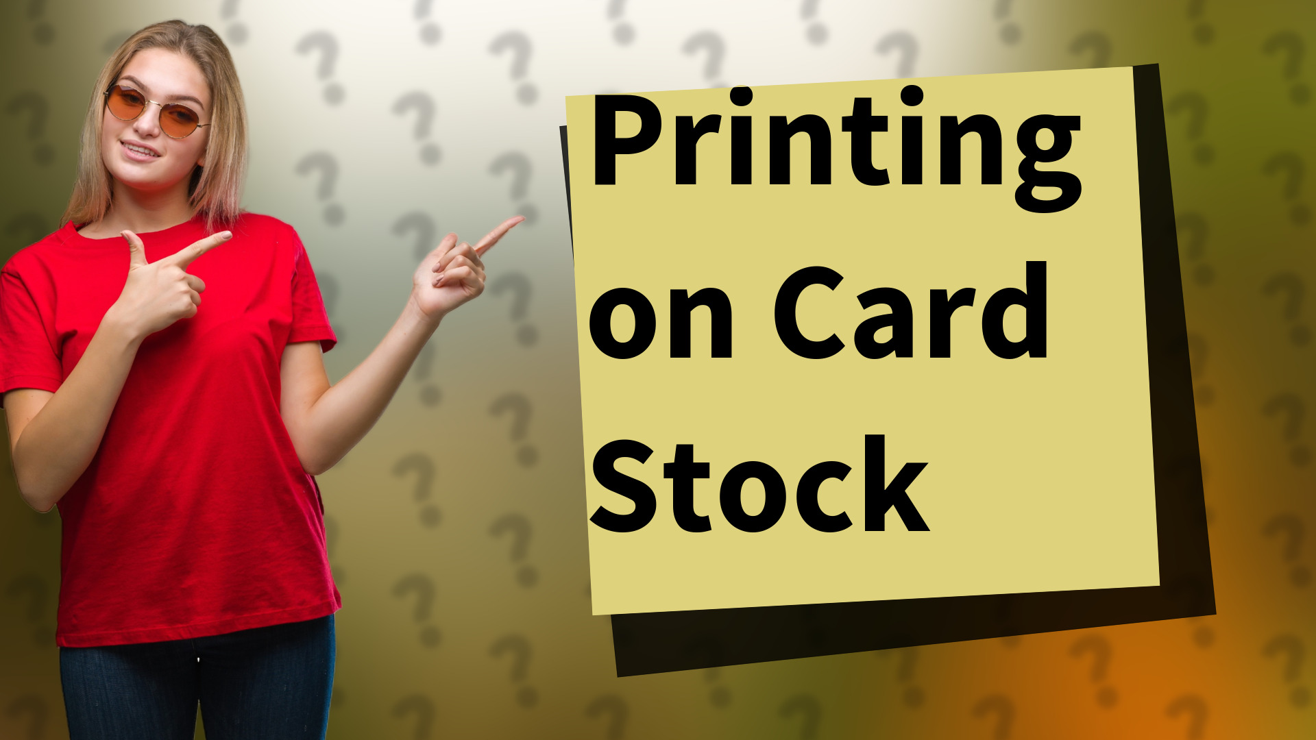 Printing on Card Stock