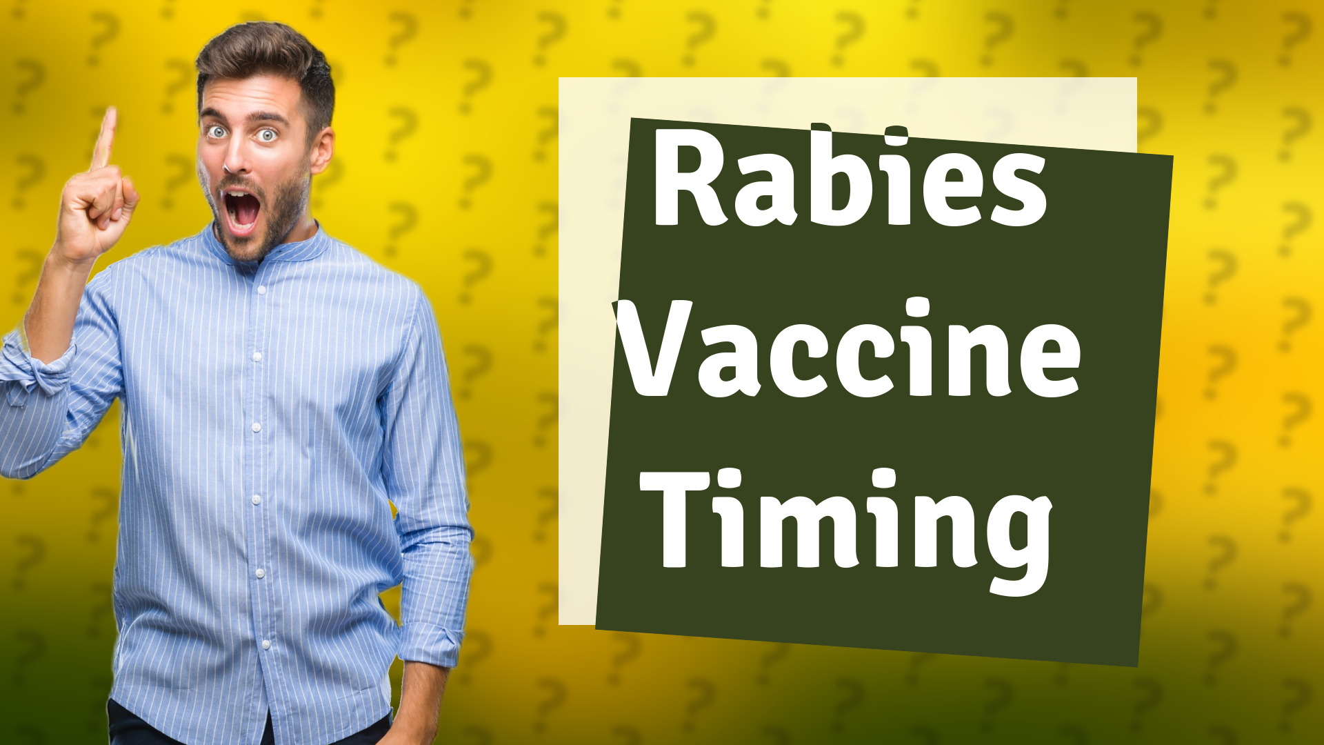 Rabies Vaccine Timing
