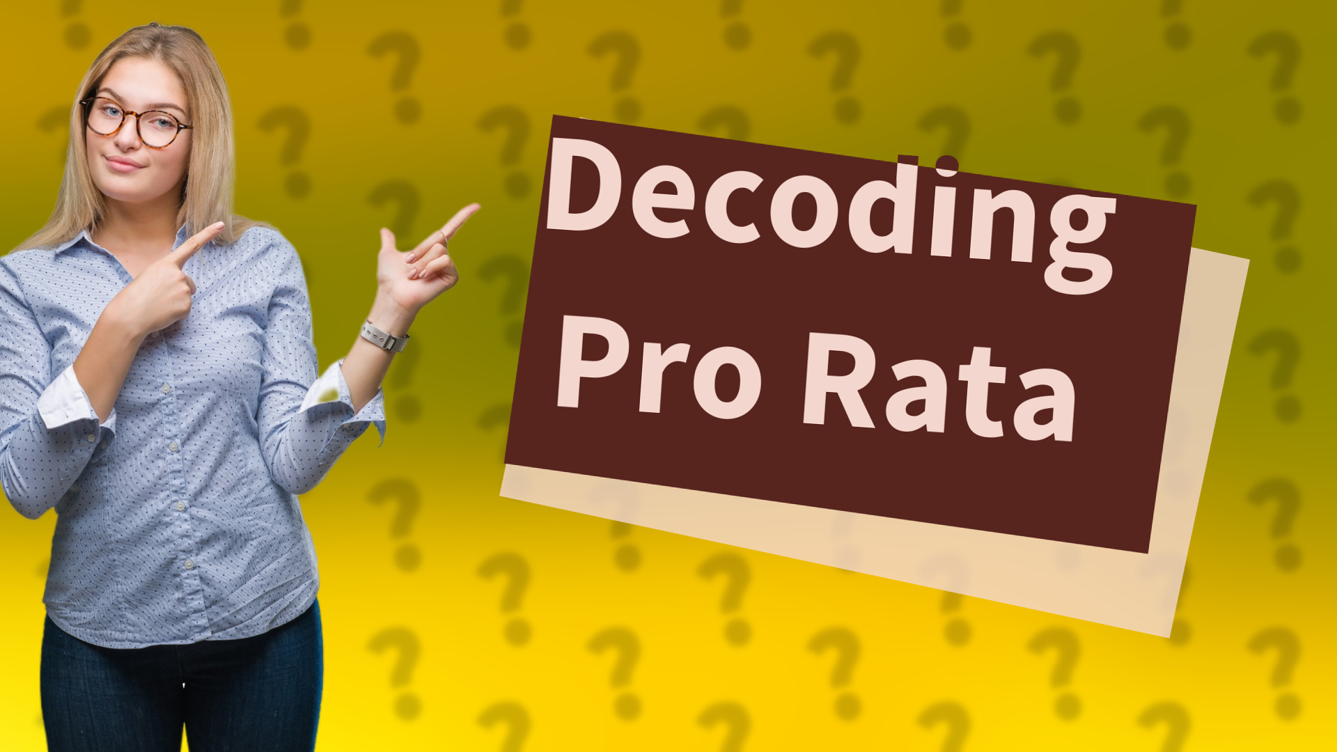 Decoding Pro Rata