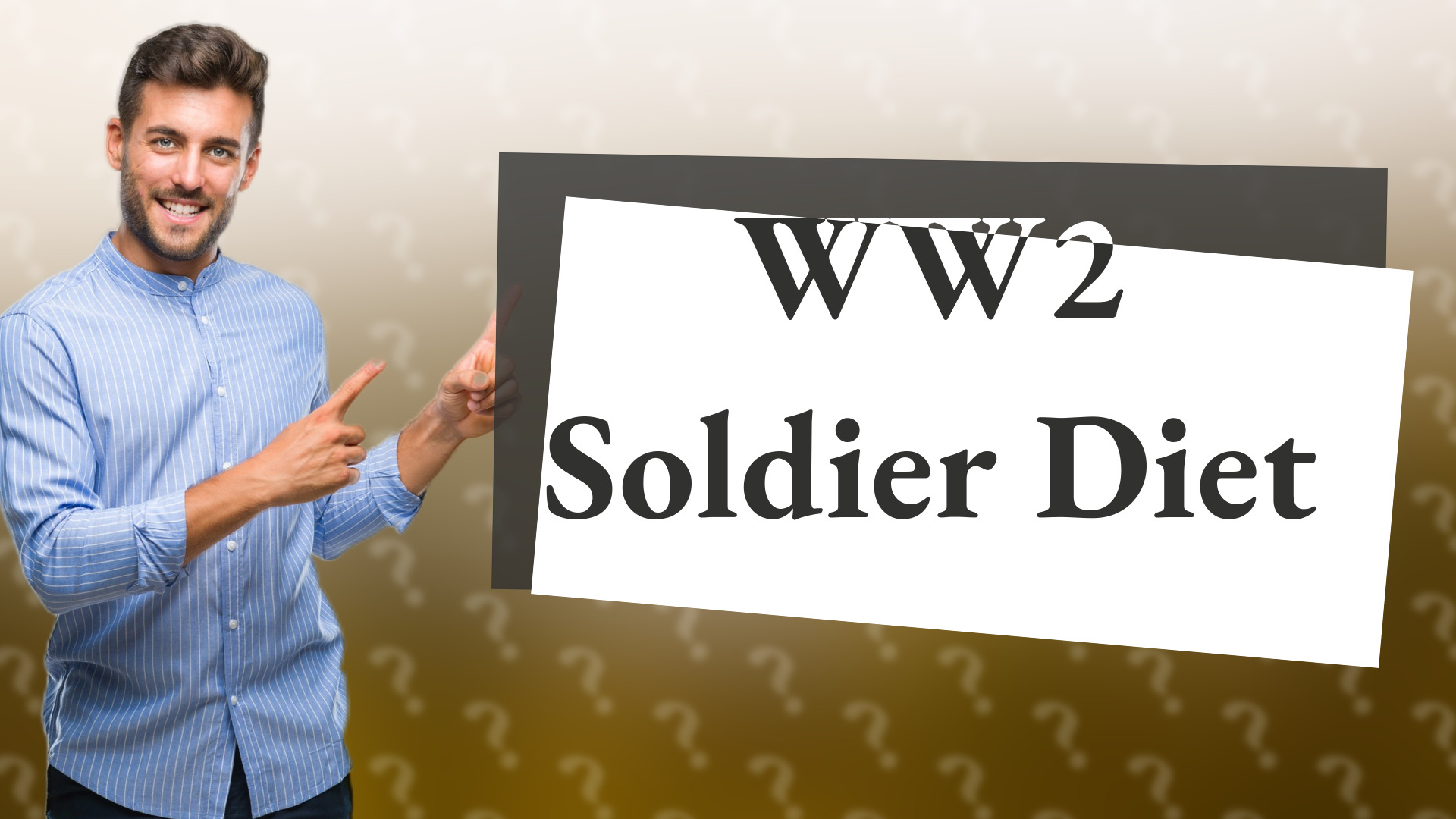 WW2 Soldier Diet