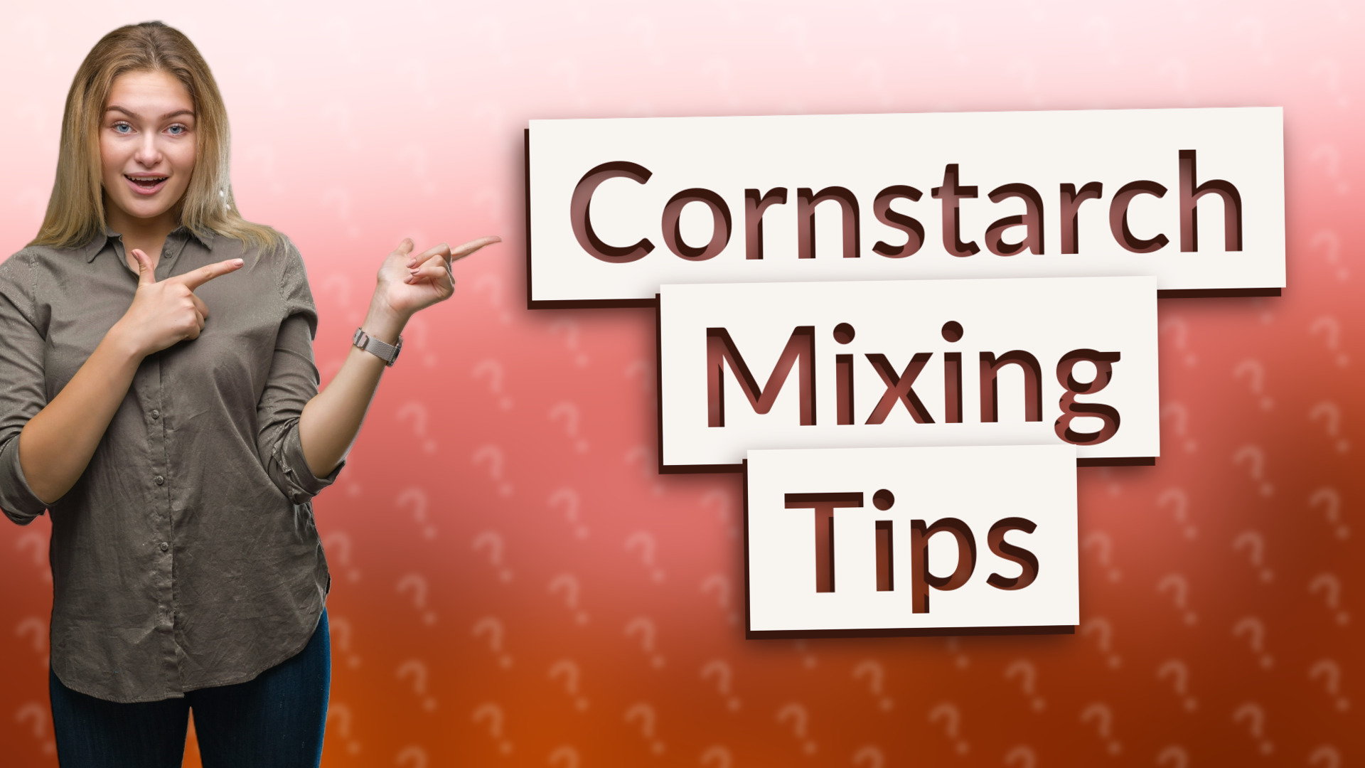 Cornstarch Mixing Tips