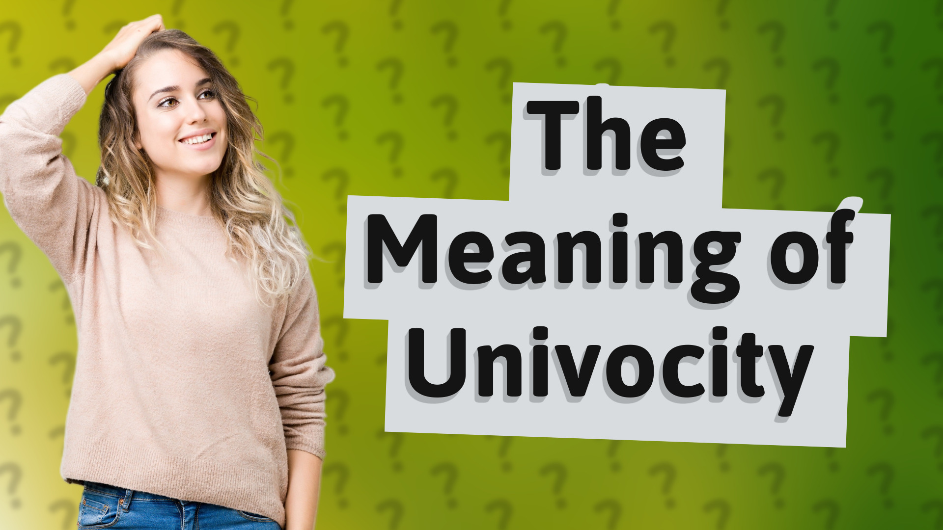 The Meaning of Univocity
