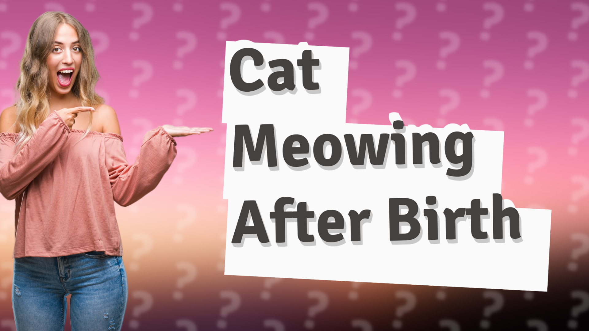 Cat Meowing After Birth