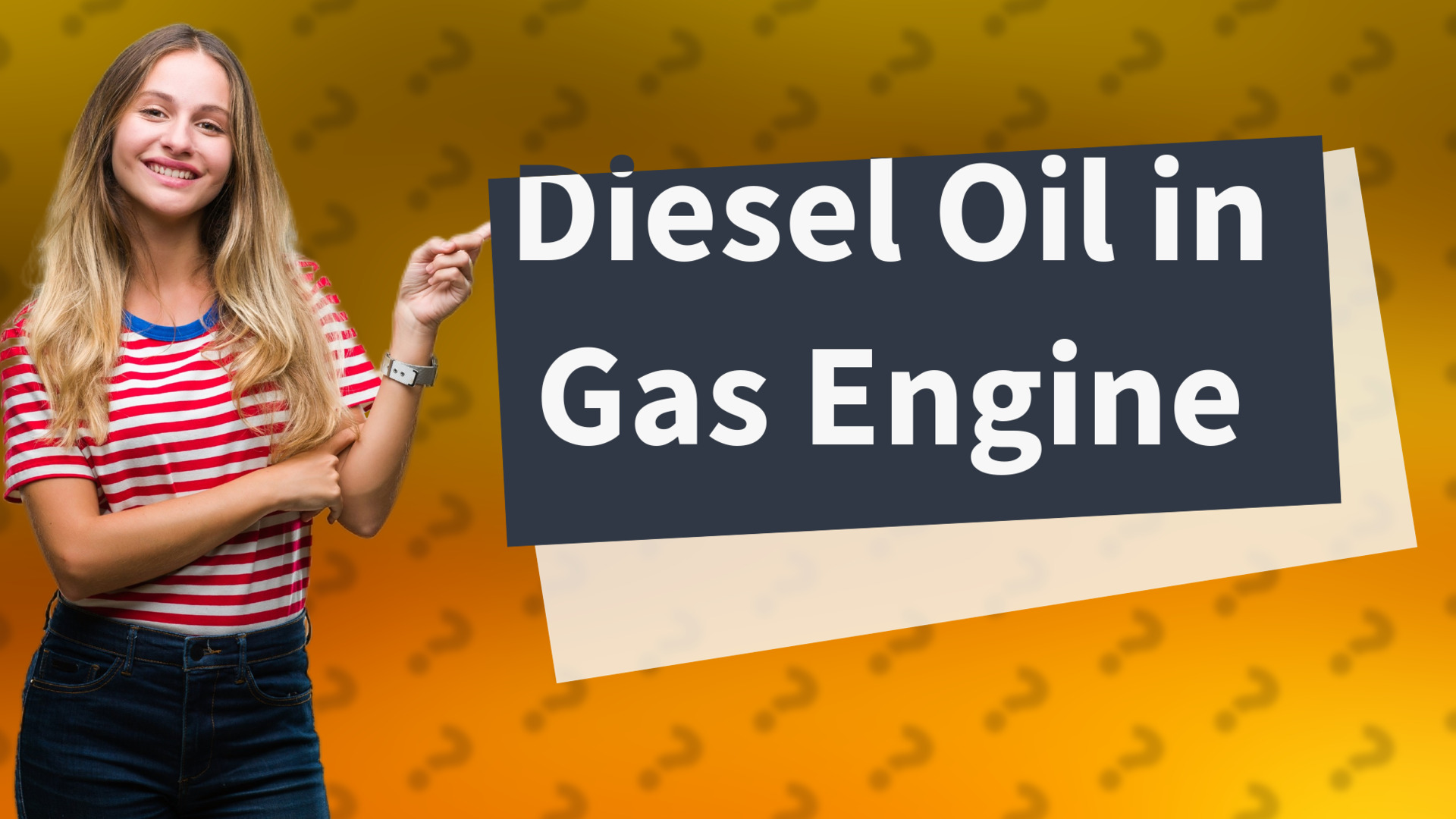 Diesel Oil in Gas Engine