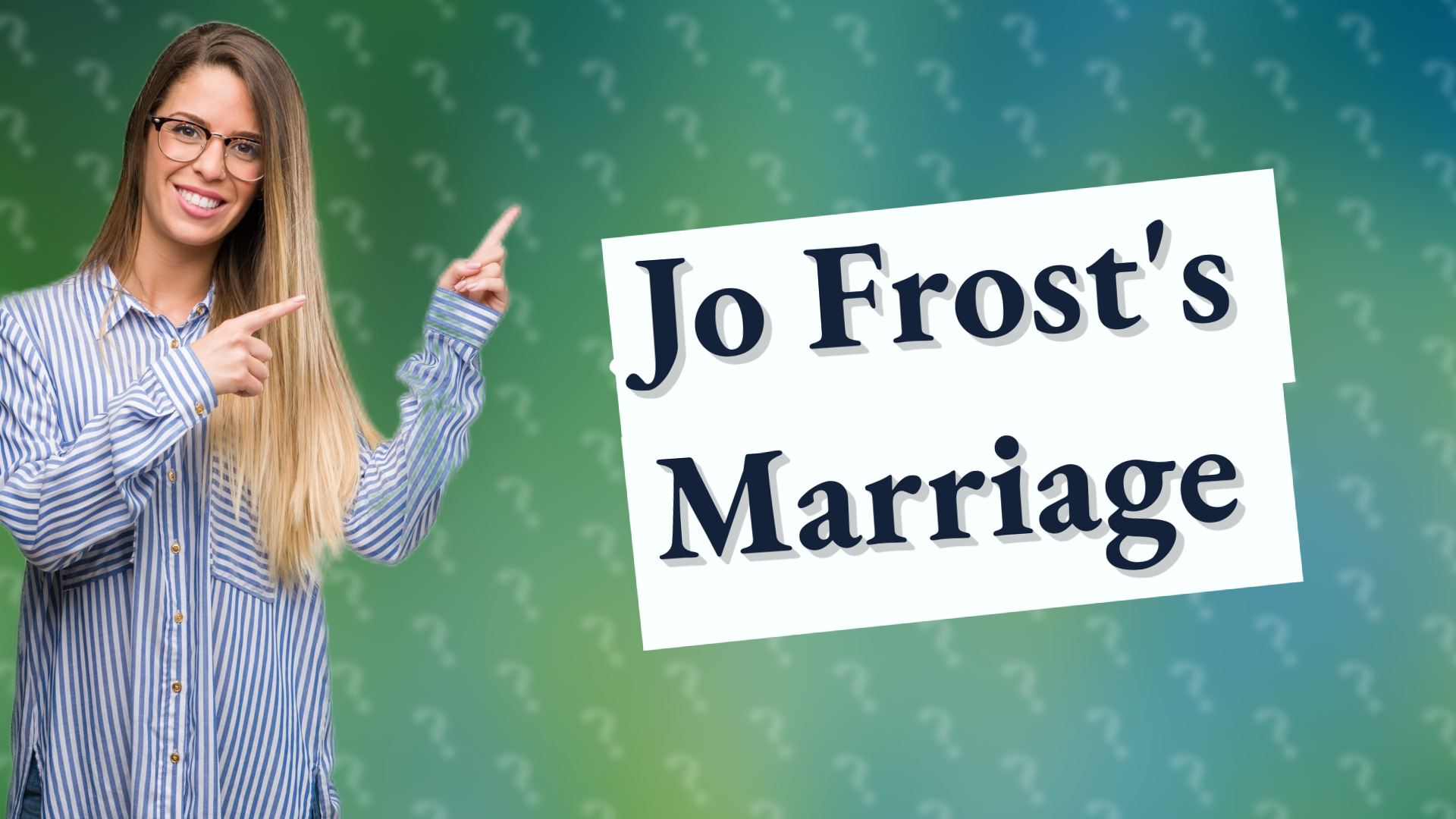 Jo Frost's Marriage