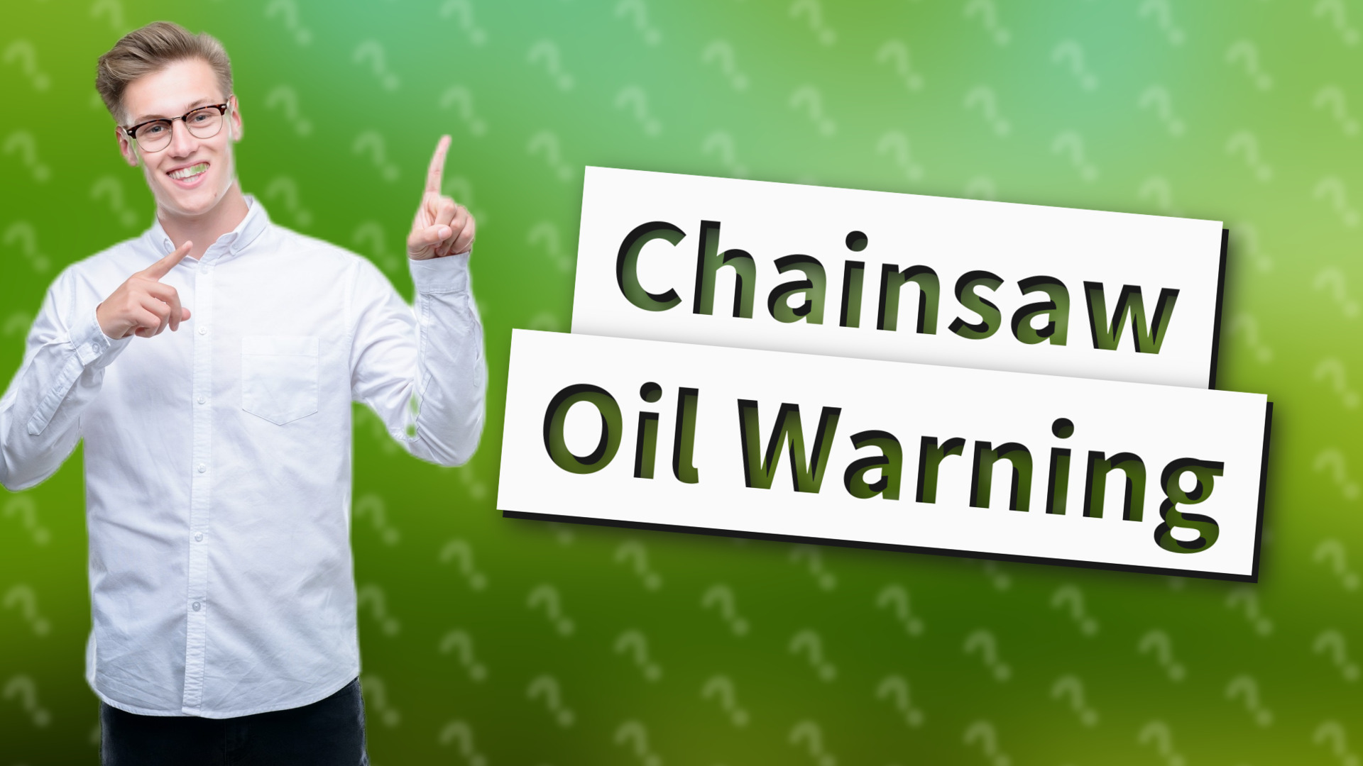 Chainsaw Oil Warning