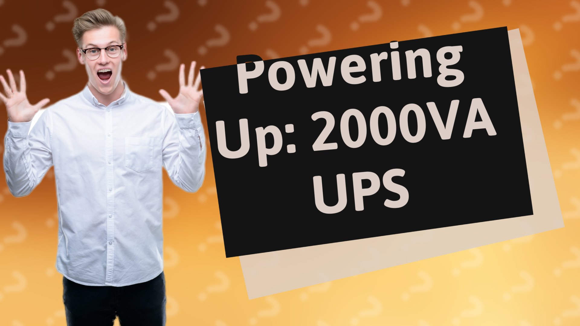 Powering Up: 2000VA UPS