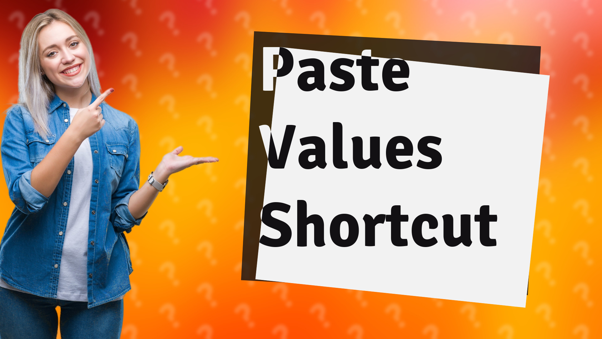 Paste Values Shortcut