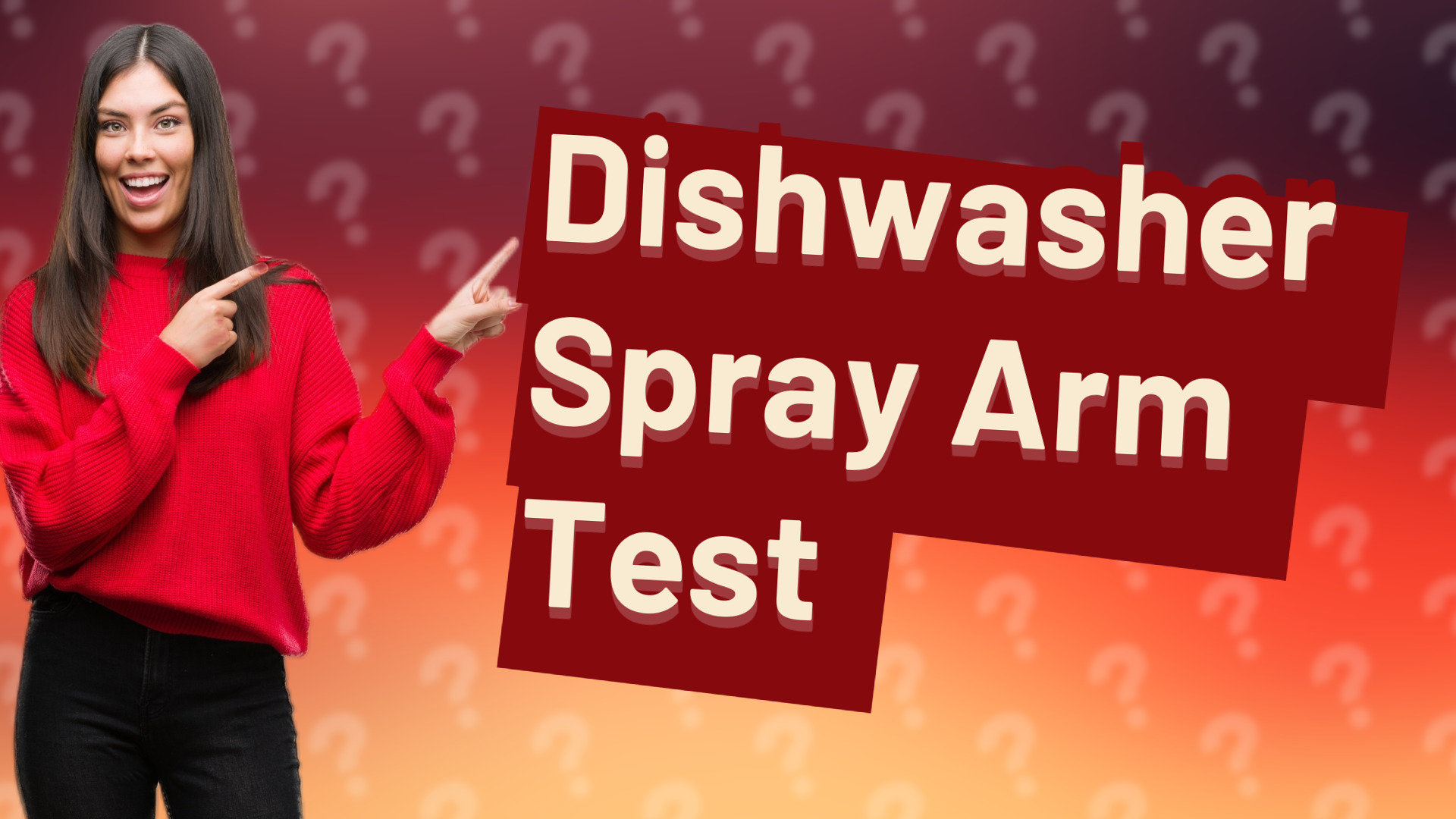 Dishwasher Spray Arm Test