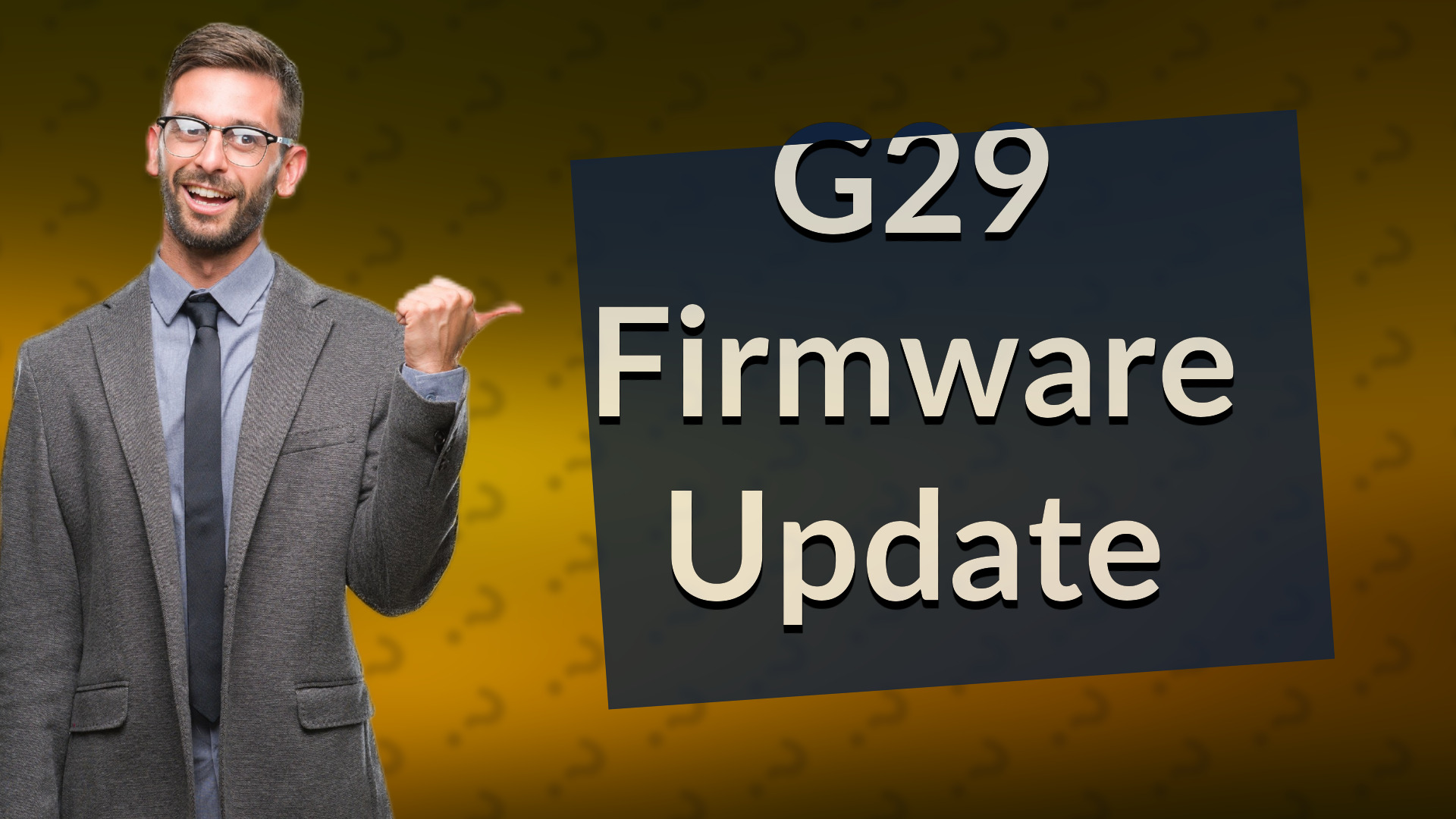 G29 Firmware Update