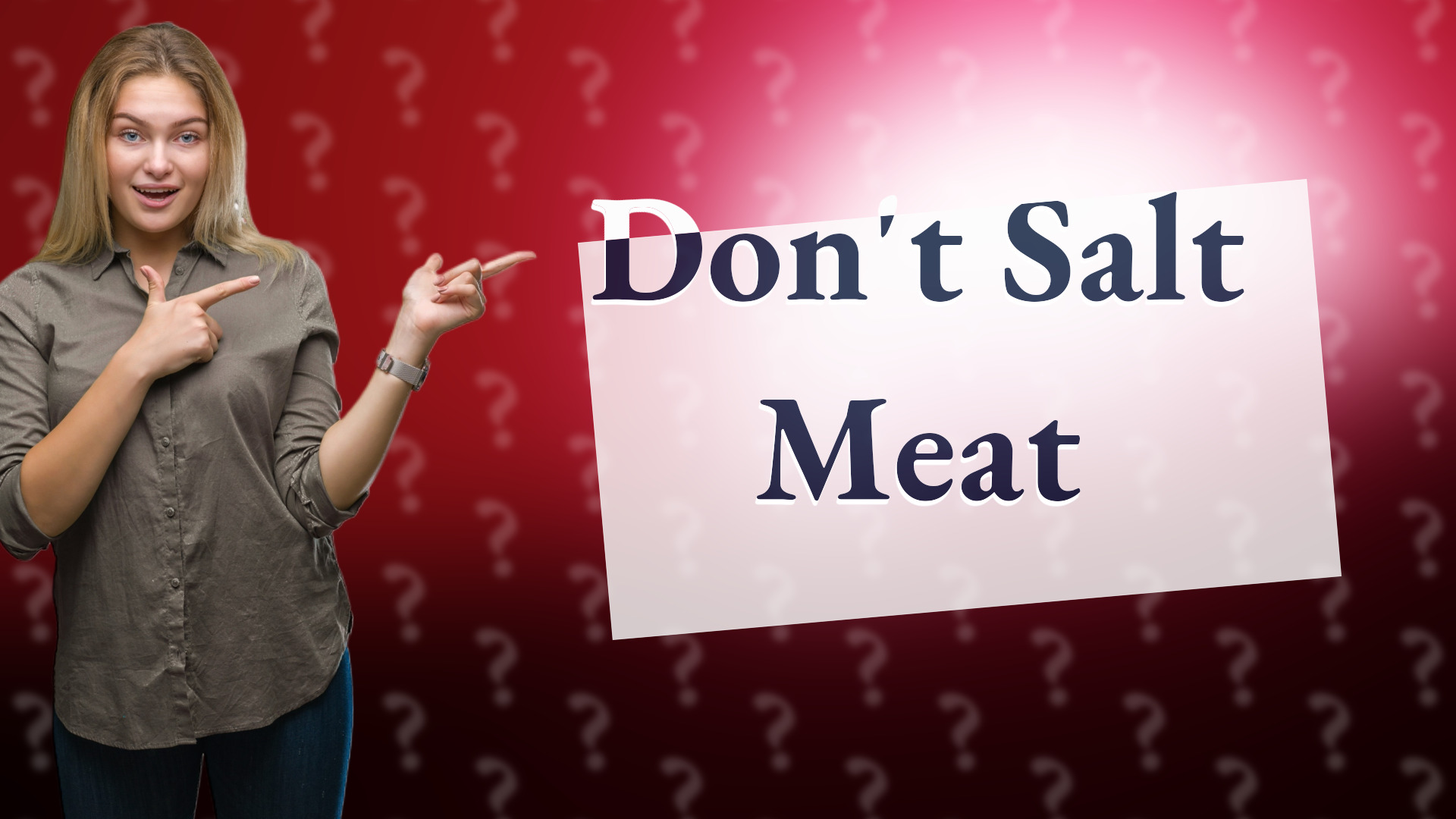 Don't Salt Meat