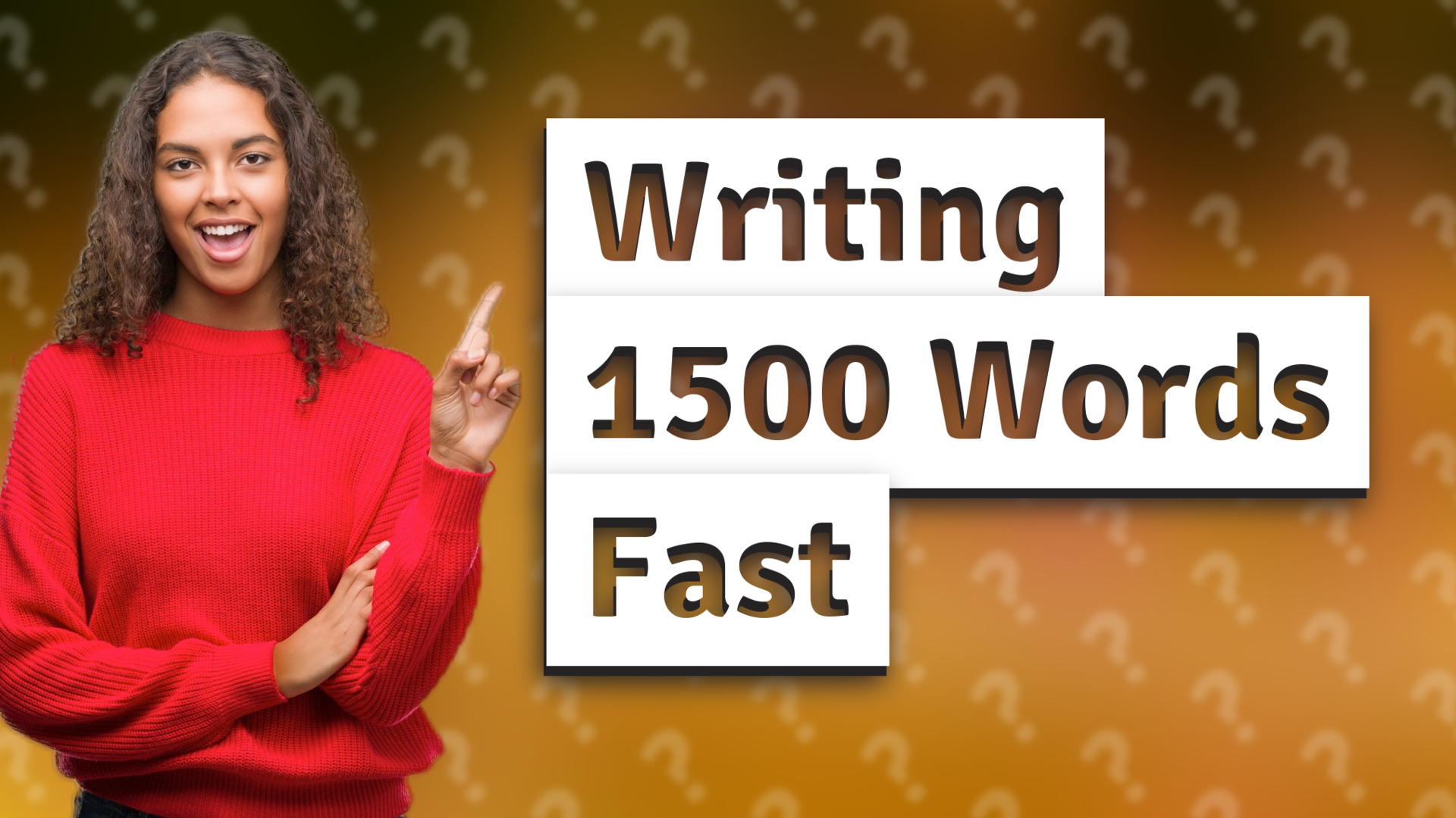 Writing 1500 Words Fast