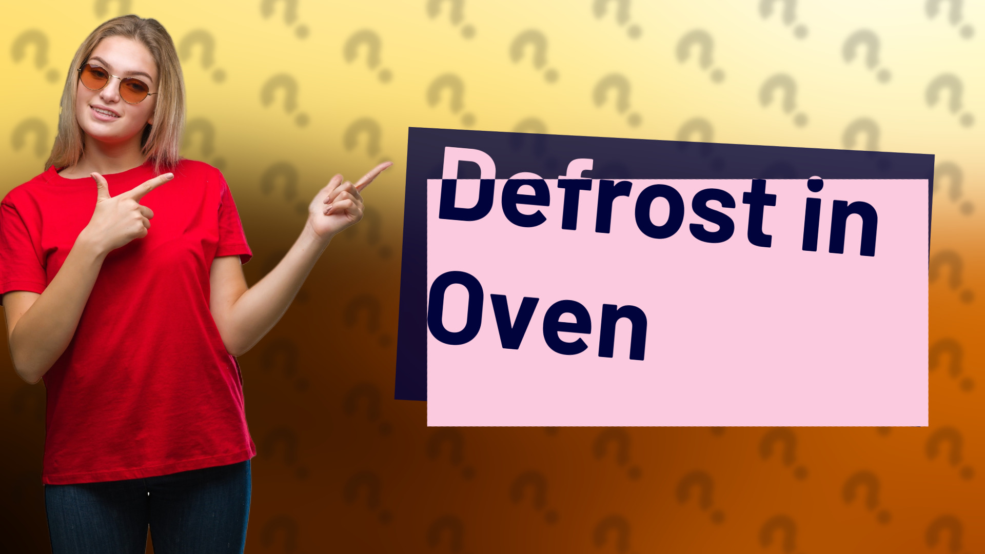 Defrost in Oven