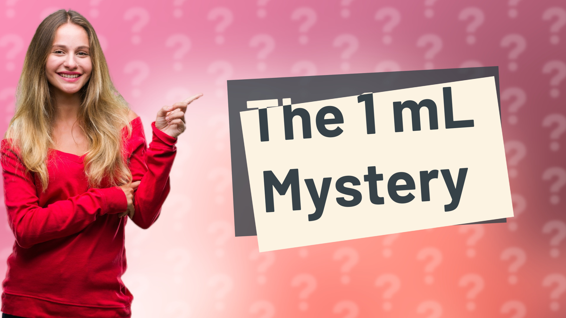 The 1 mL Mystery