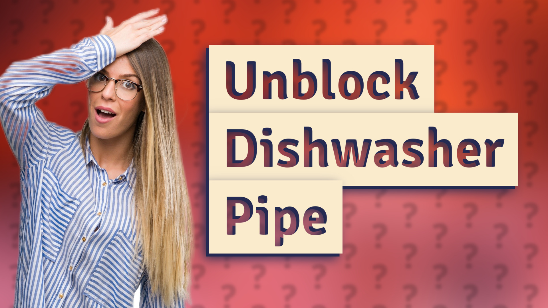 Unblock Dishwasher Pipe