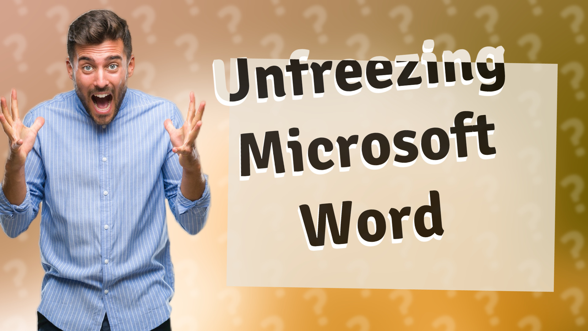 Unfreezing Microsoft Word
