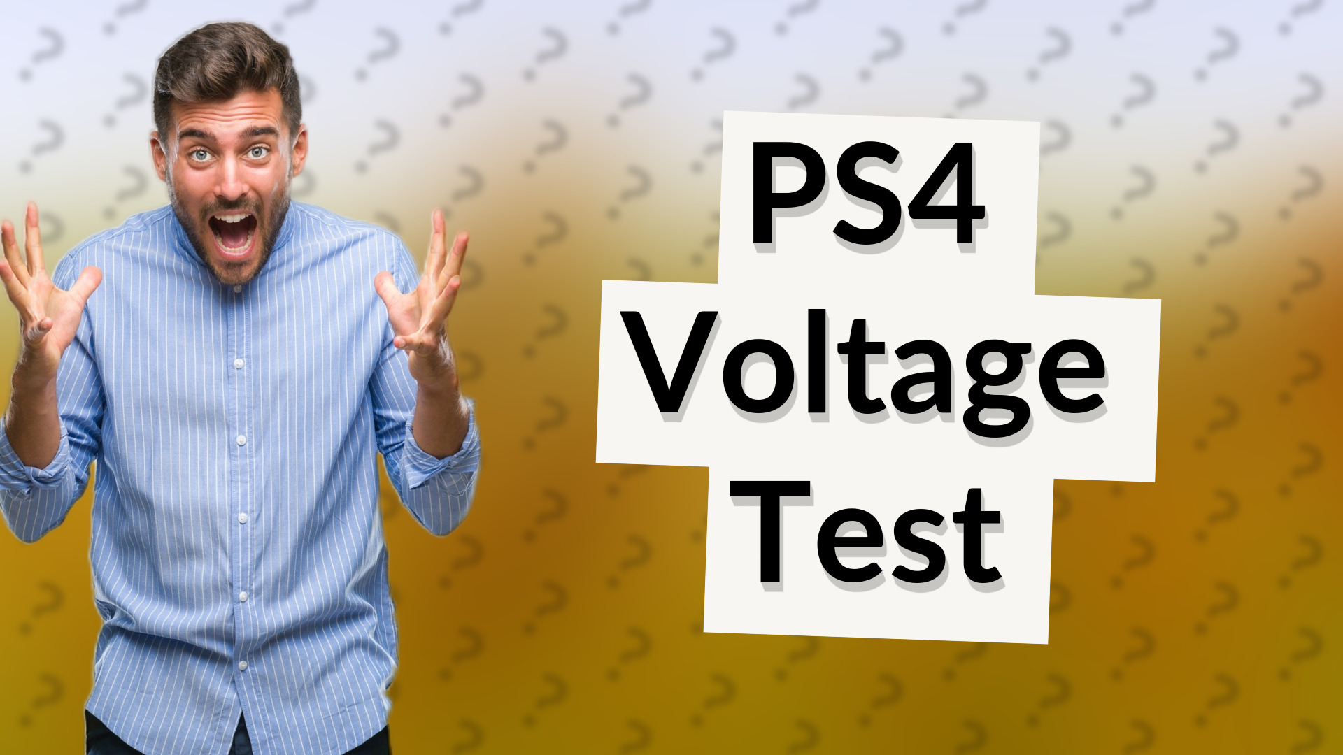 PS4 Voltage Test