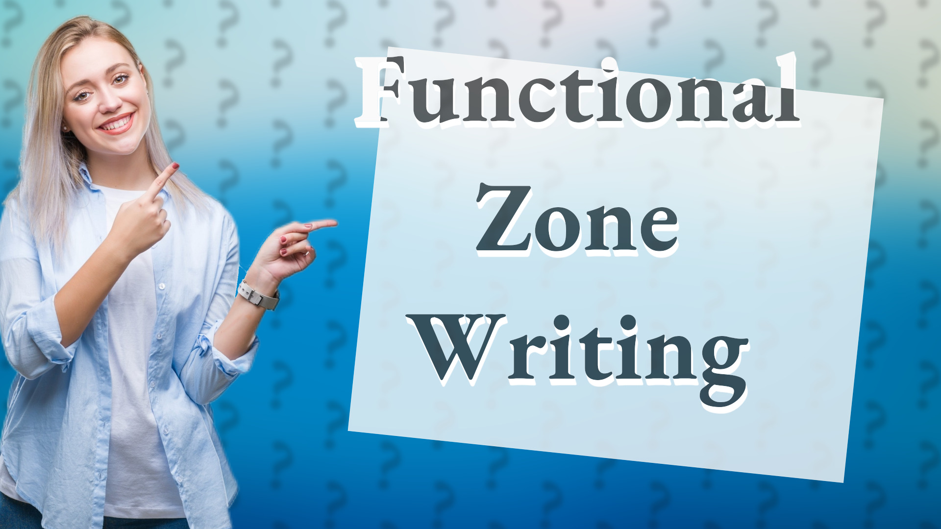 Functional Zone Writing