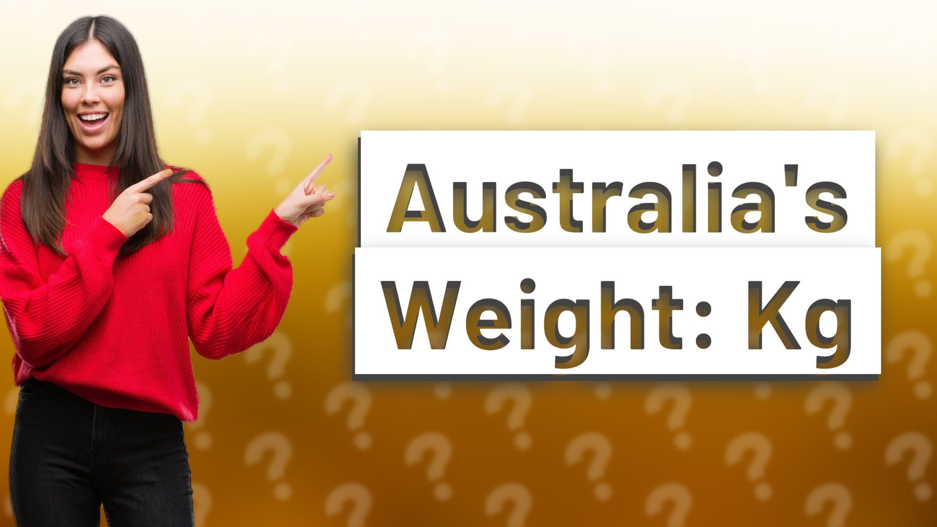Australia's Weight: Kg