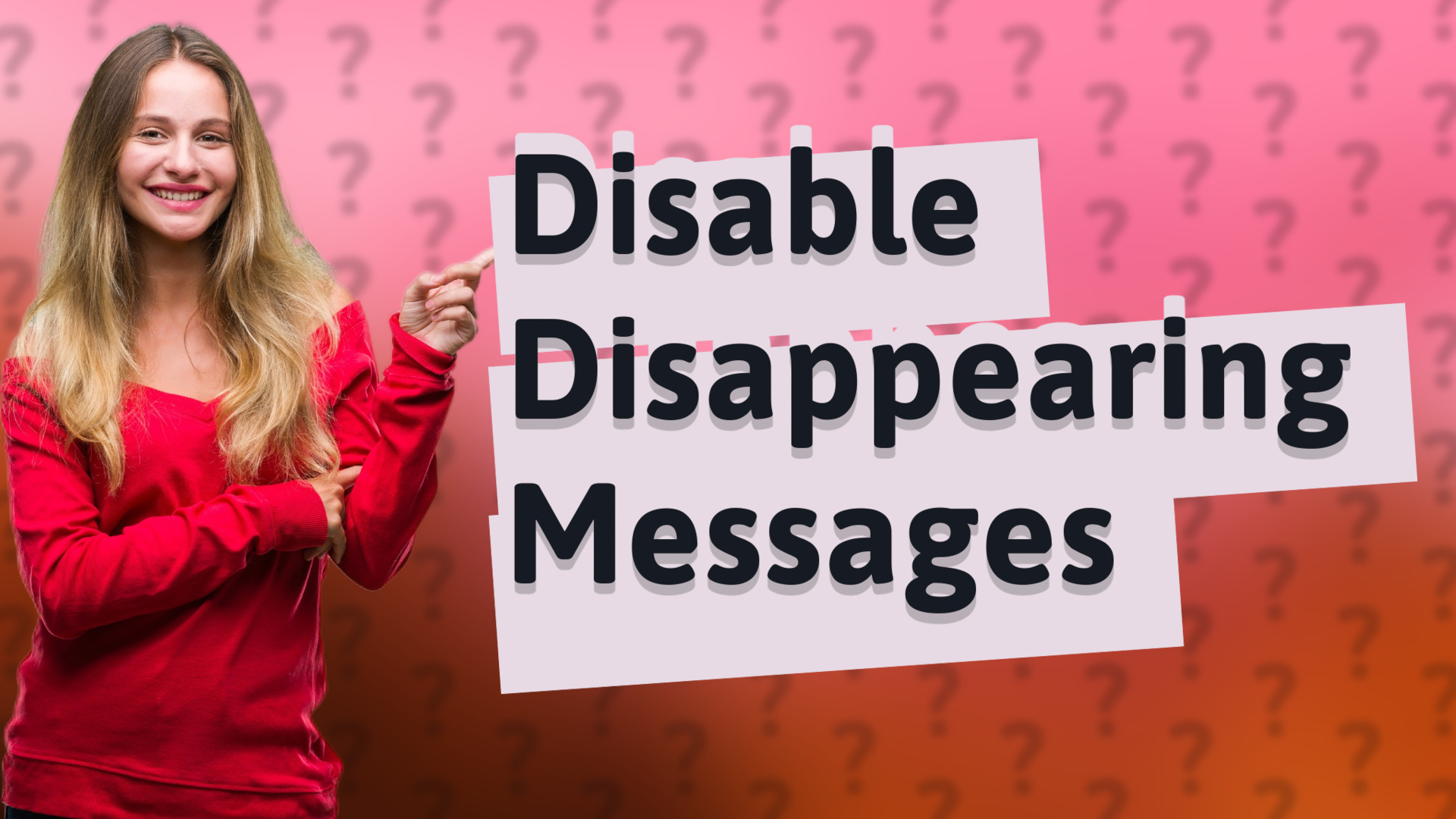 Disable Disappearing Messages