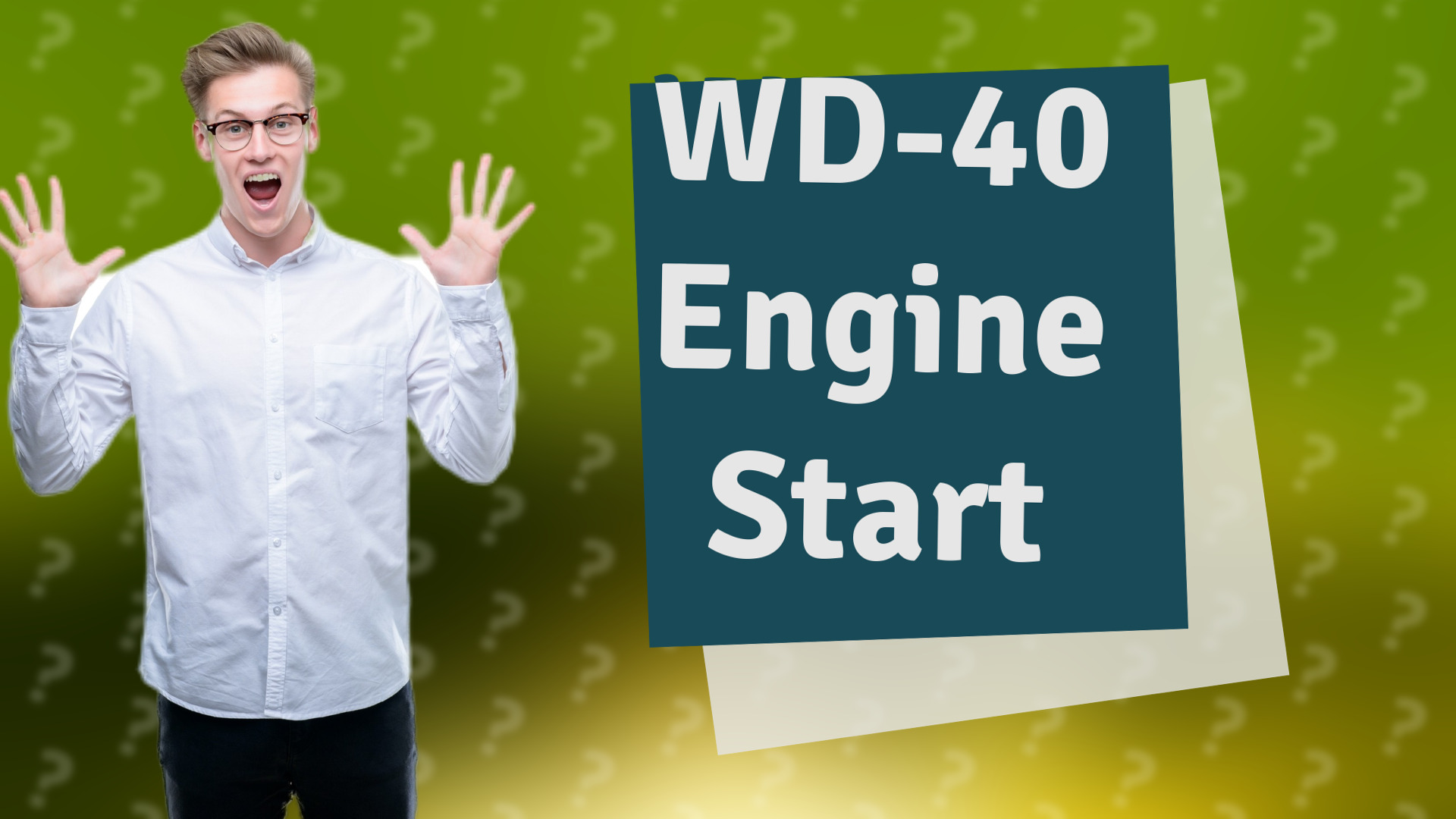 WD-40 Engine Start