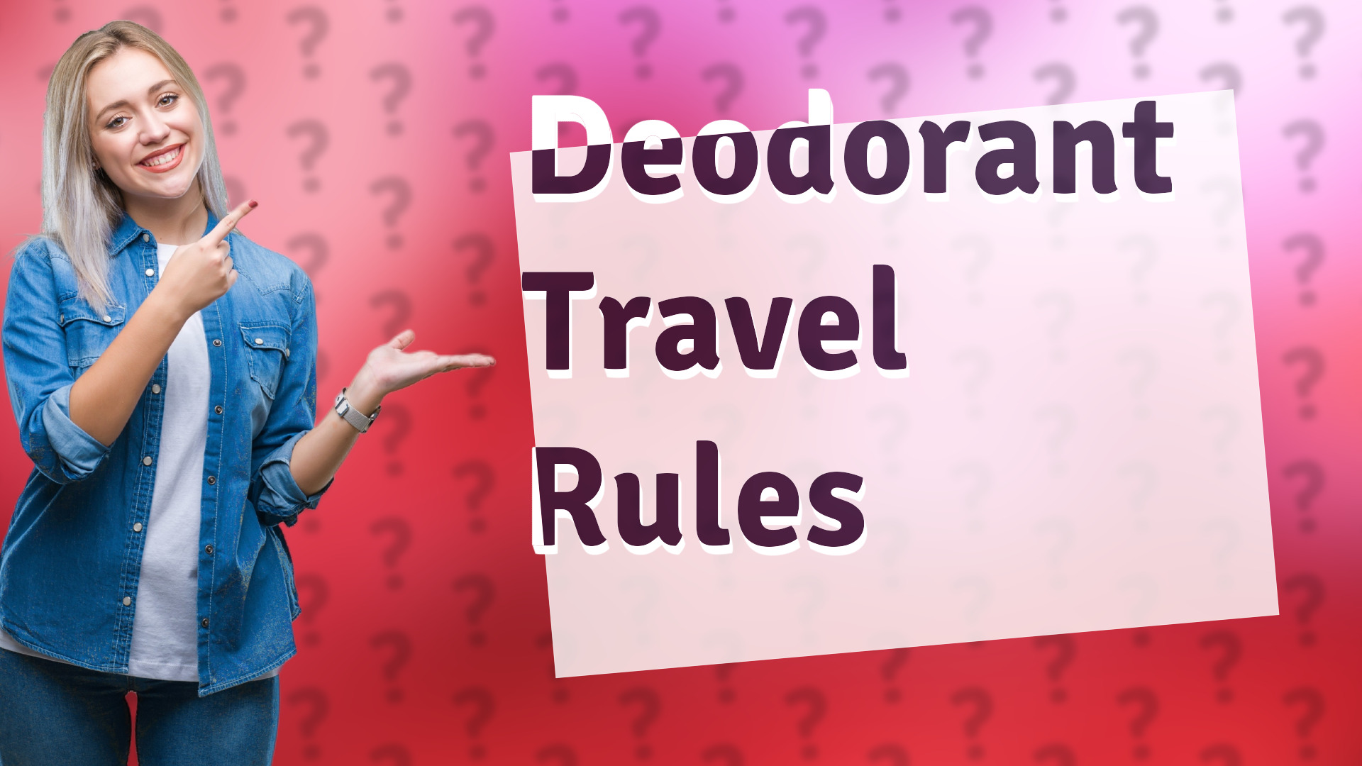 Deodorant Travel Rules