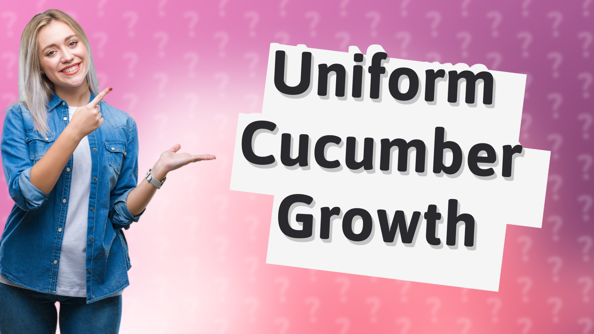 Uniform Cucumber Growth