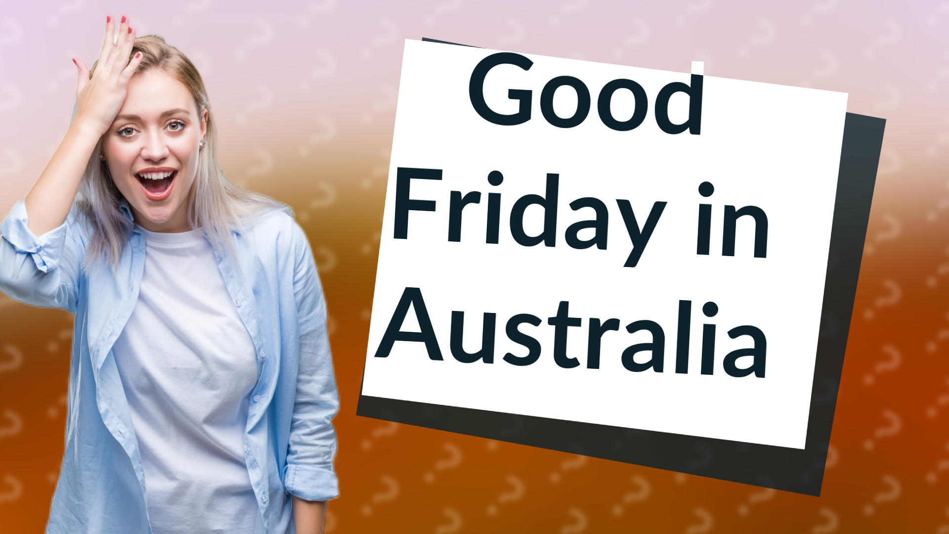 Good Friday in Australia