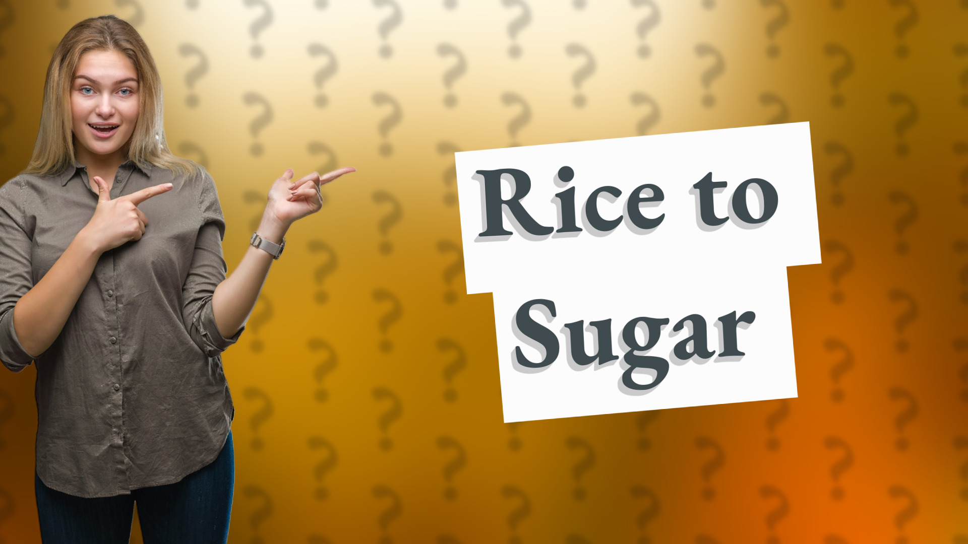 Rice to Sugar