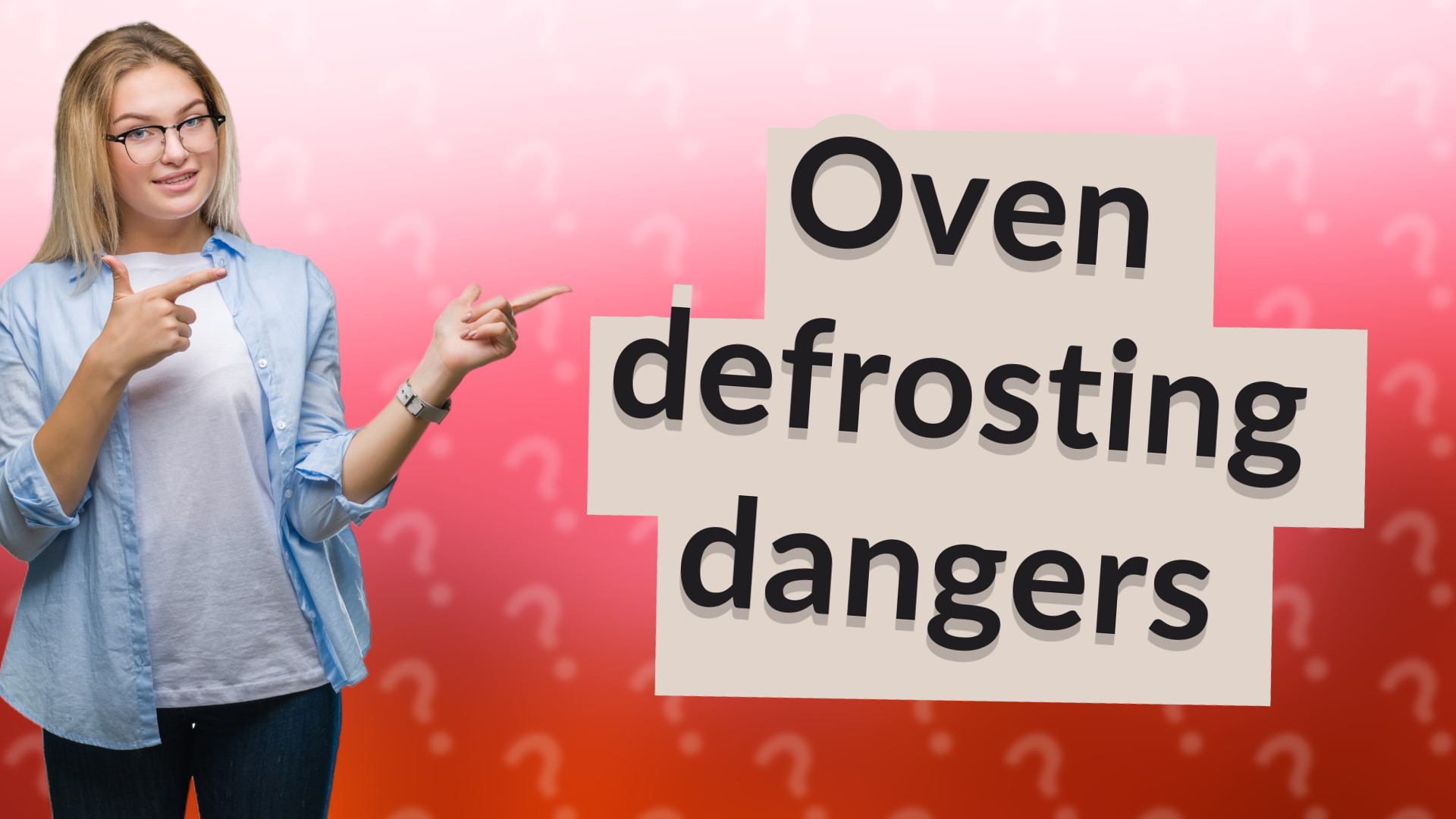 Oven defrosting dangers