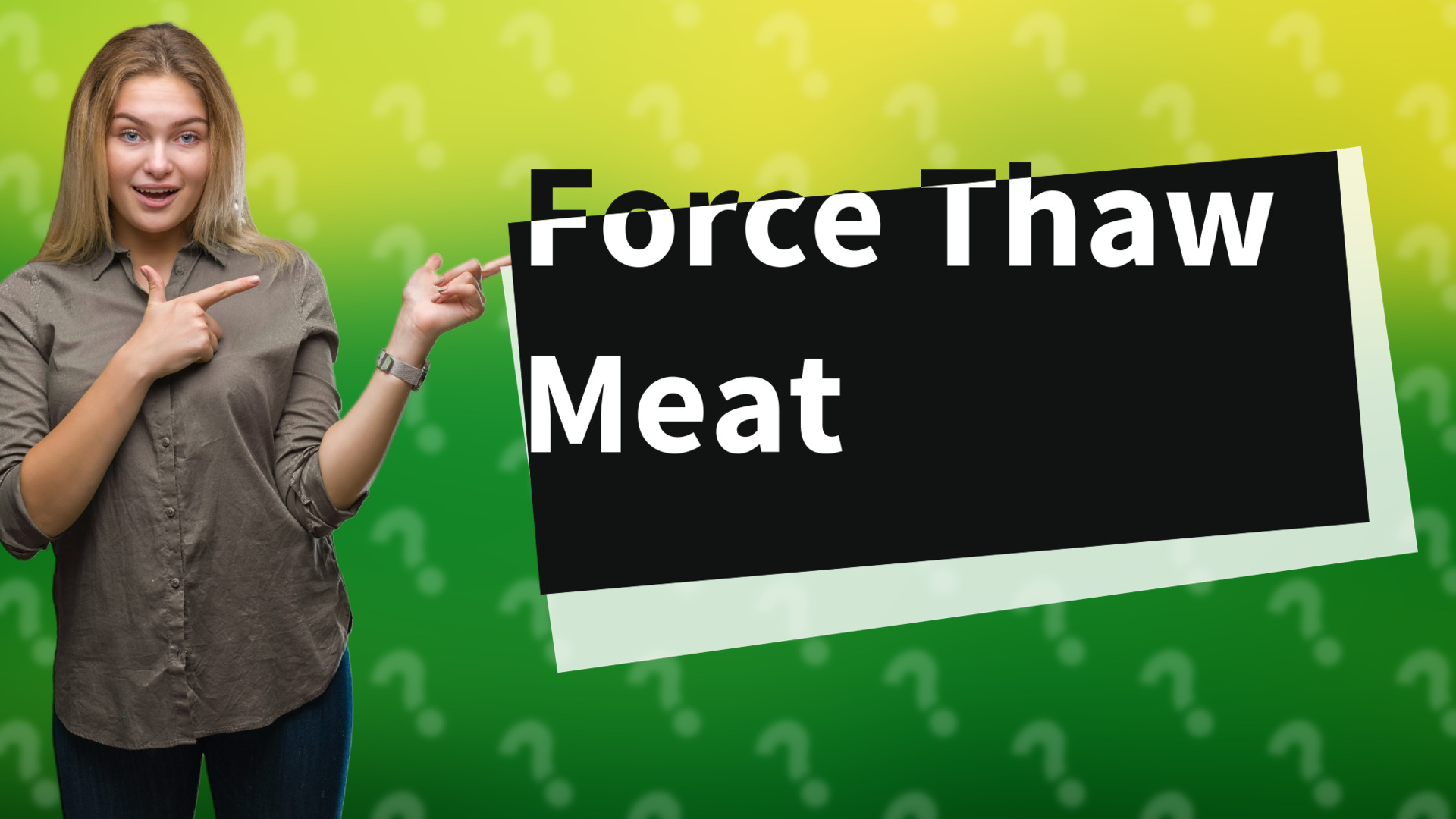 Force Thaw Meat